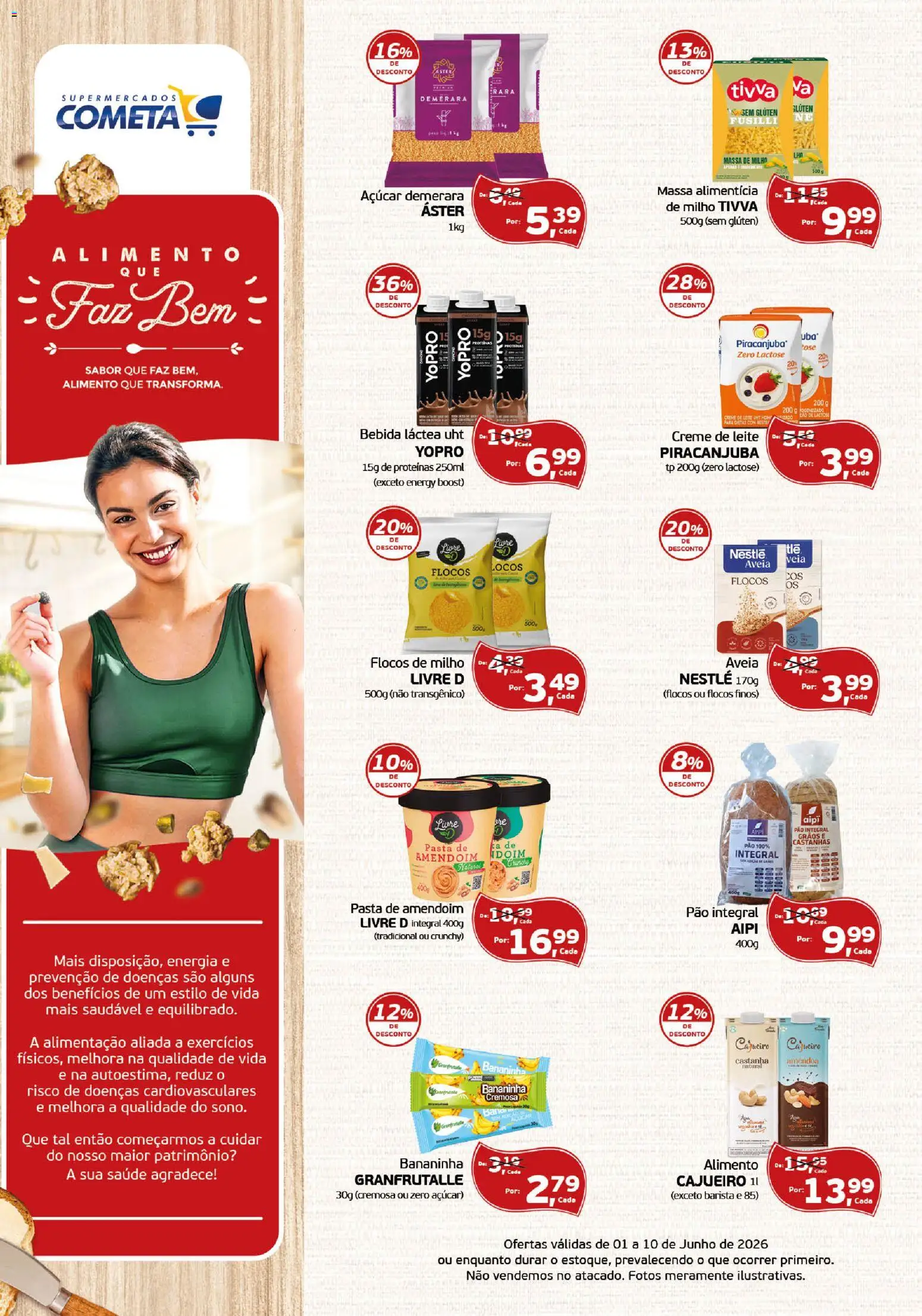 Pré-Visualização do folheto "Cometa Supermercados ofertas Alimento Que Faz Bem" da loja Cometa Supermercados válido a partir de 01/06/2026