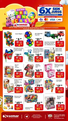 Pré-Visualização do folheto "Semar Supermercado ofertas Dia Das Crianças" da loja Semar Supermercado válido a partir de 08/10/2026