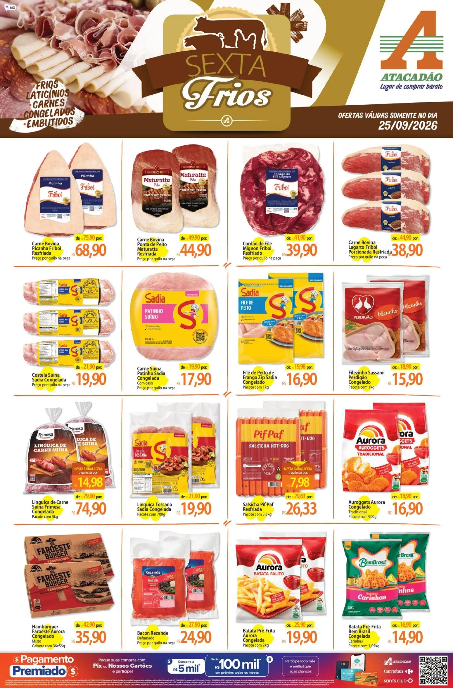 Pré-Visualização do folheto "Atacadão ofertas - MG" da loja Atacadão válido a partir de 25/09/2026