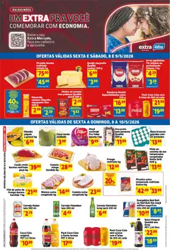 Pré-Visualização do folheto "Extra ofertas Fim de semana Mercado" da loja Extra válido a partir de 08/05/2026
