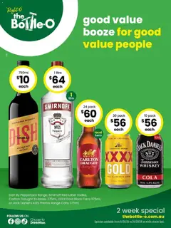 Preview of catalogue Good Value Booze, For Good Value People. 11/05 from shop The Bottle-O valid 10/05/2026
