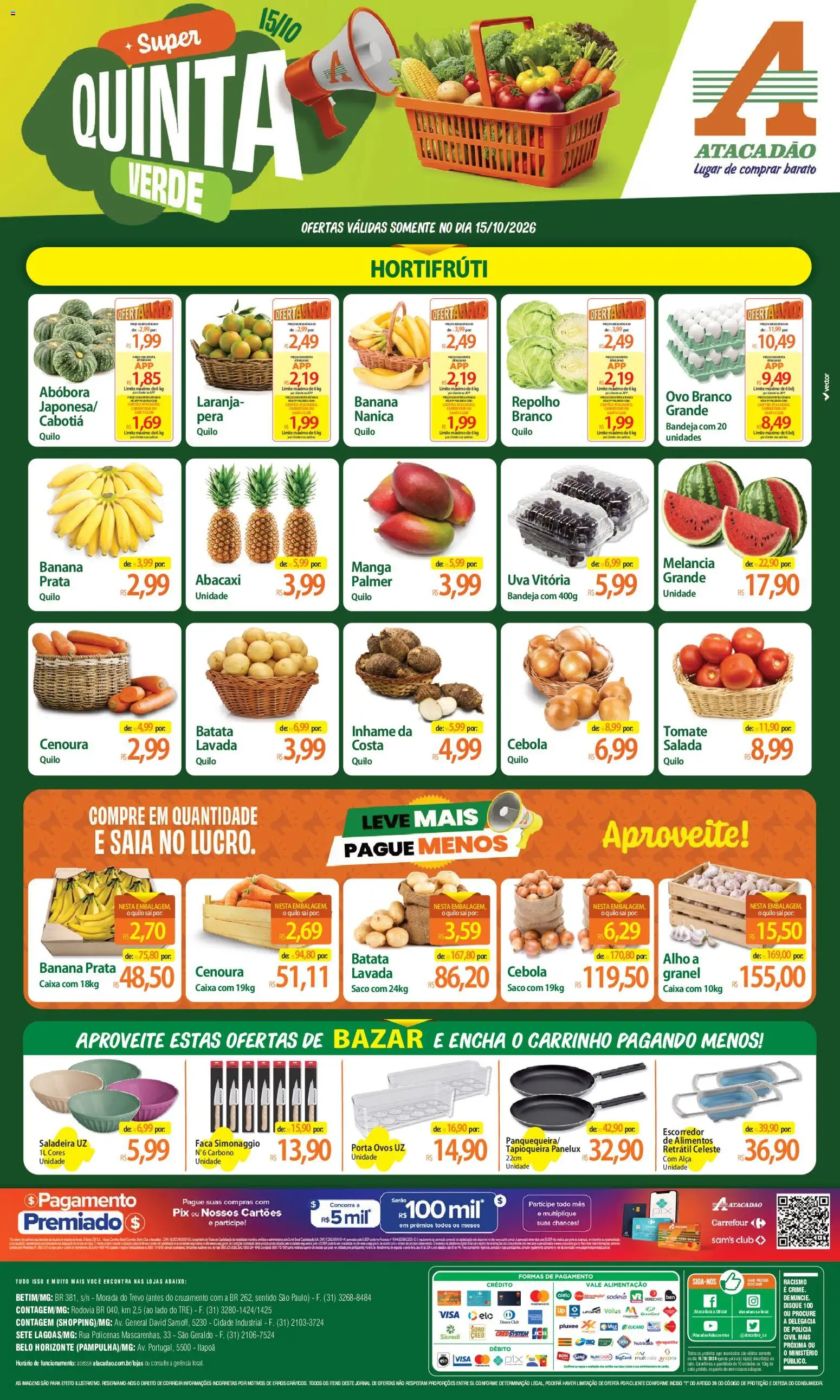 Pré-Visualização do folheto "Atacadão ofertas - MG" da loja Atacadão válido a partir de 15/10/2026