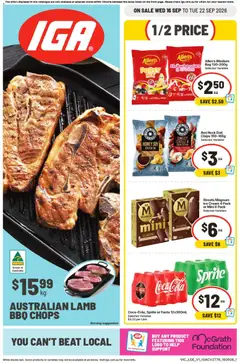 Preview of catalogue IGA catalogue Brunswick from shop IGA valid 16/09/2026