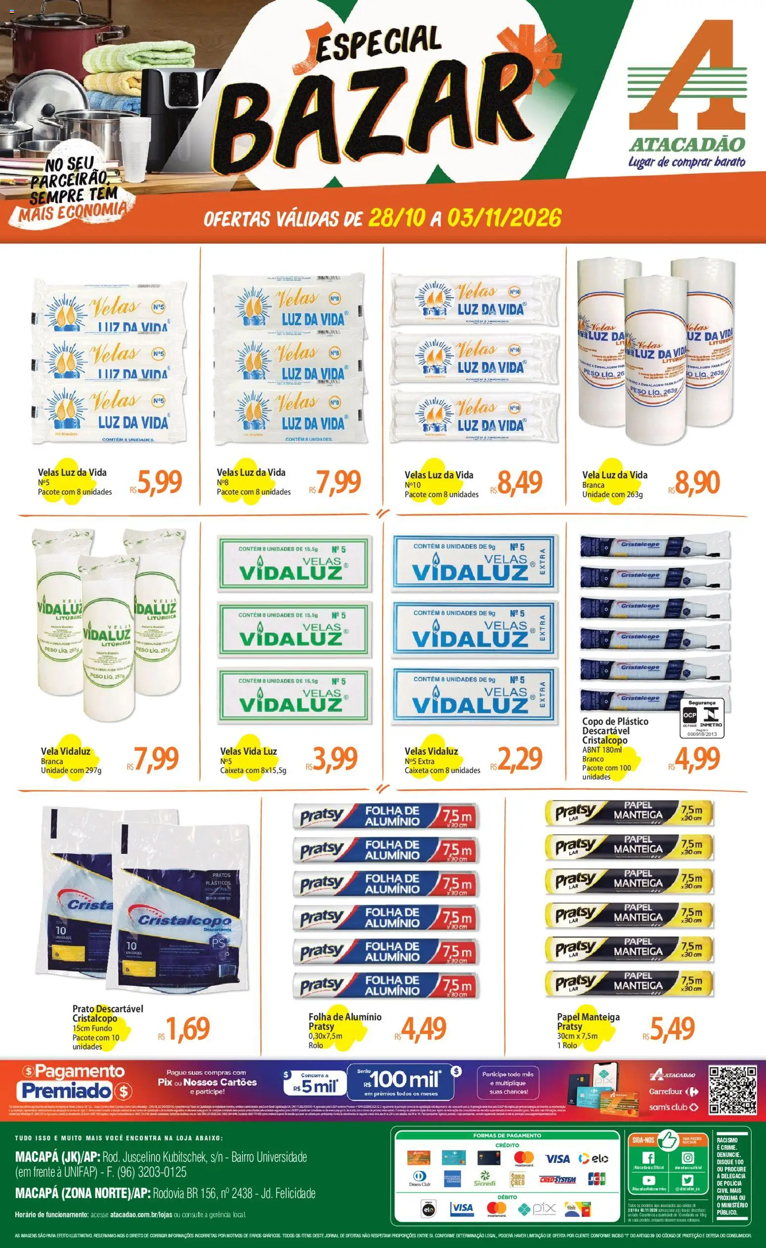 Pré-Visualização do folheto "Atacadão ofertas - AP" da loja Atacadão válido a partir de 28/10/2026