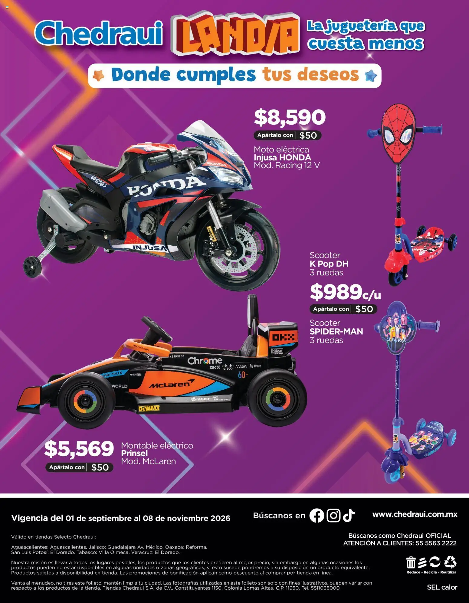 Vista previa las ofertas de la tienda Chedraui - Chedraui Apártalo así de fácil y cumple tus deseos desde el 01/09/2026 