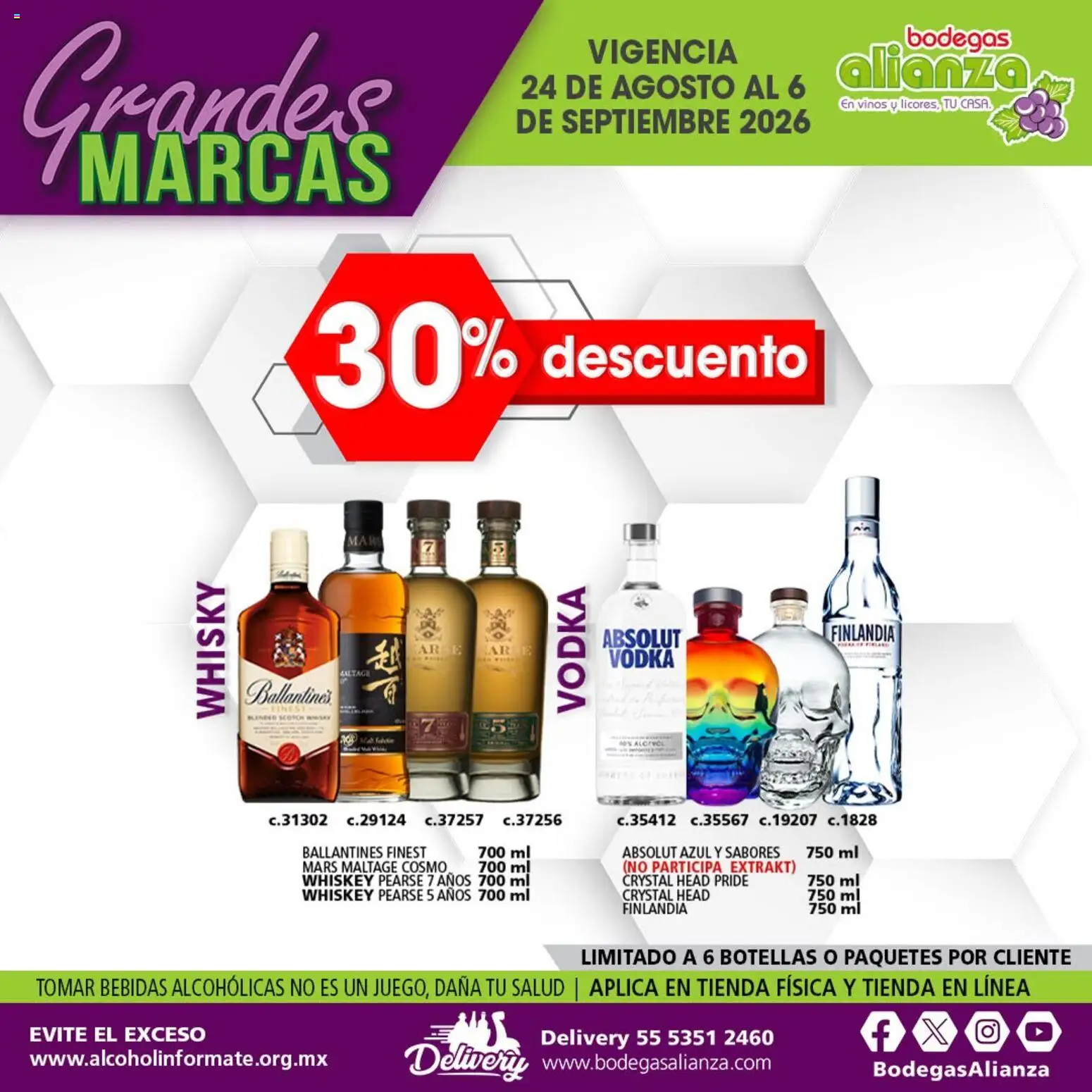 Vista previa las ofertas de la tienda Bodegas Alianza - Bodegas Alianza catálogo Grandes Marcas desde el 24/08/2026 