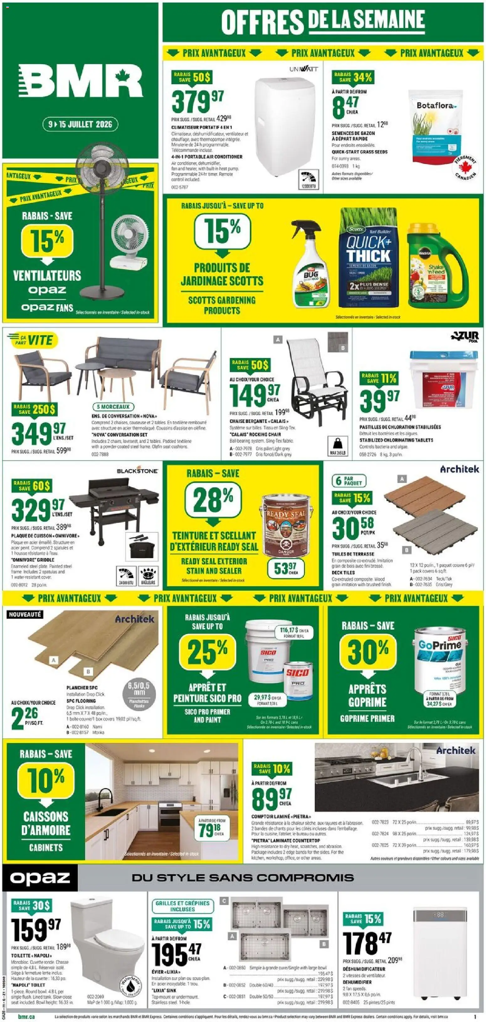 Preview of leaflet BMR weekly flyer / circulaire from shop BMR is valid from Jul 09, 2026