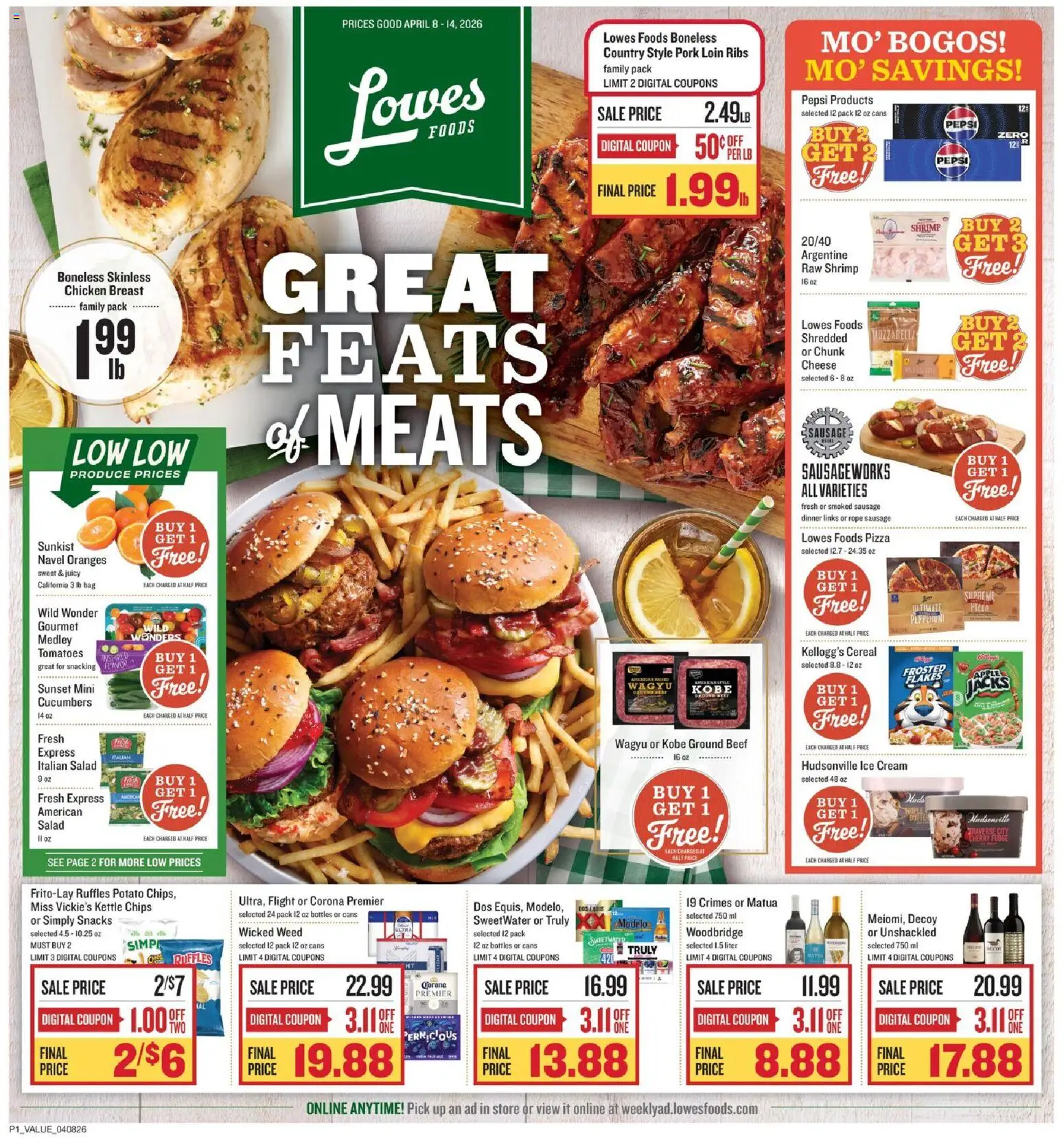 Ad Preview of Lowes Foods Lowes Foods Weekly Ad - NC from 04/08/2026