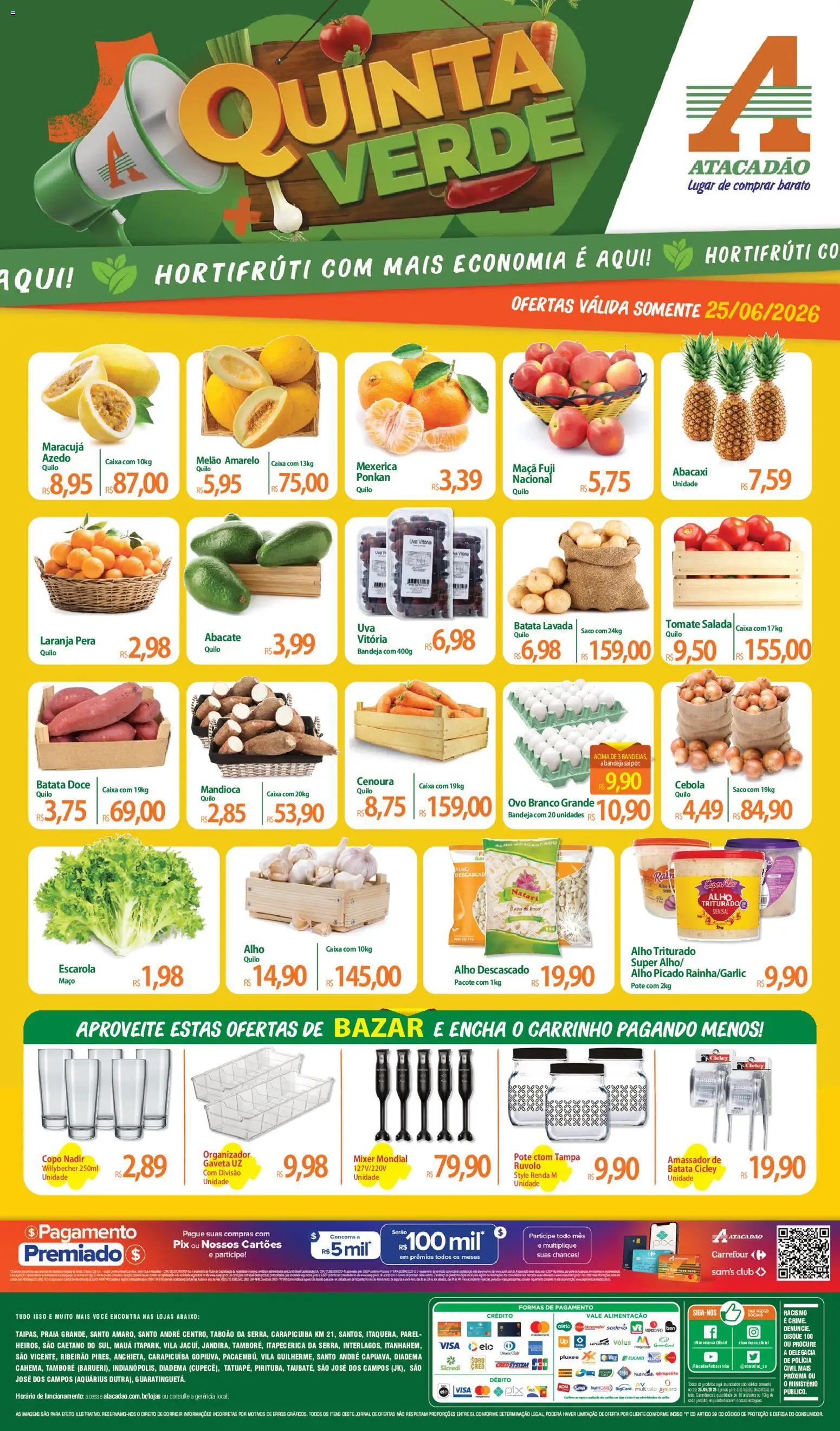 Pré-Visualização do folheto "Atacadão ofertas - SP" da loja Atacadão válido a partir de 25/06/2026