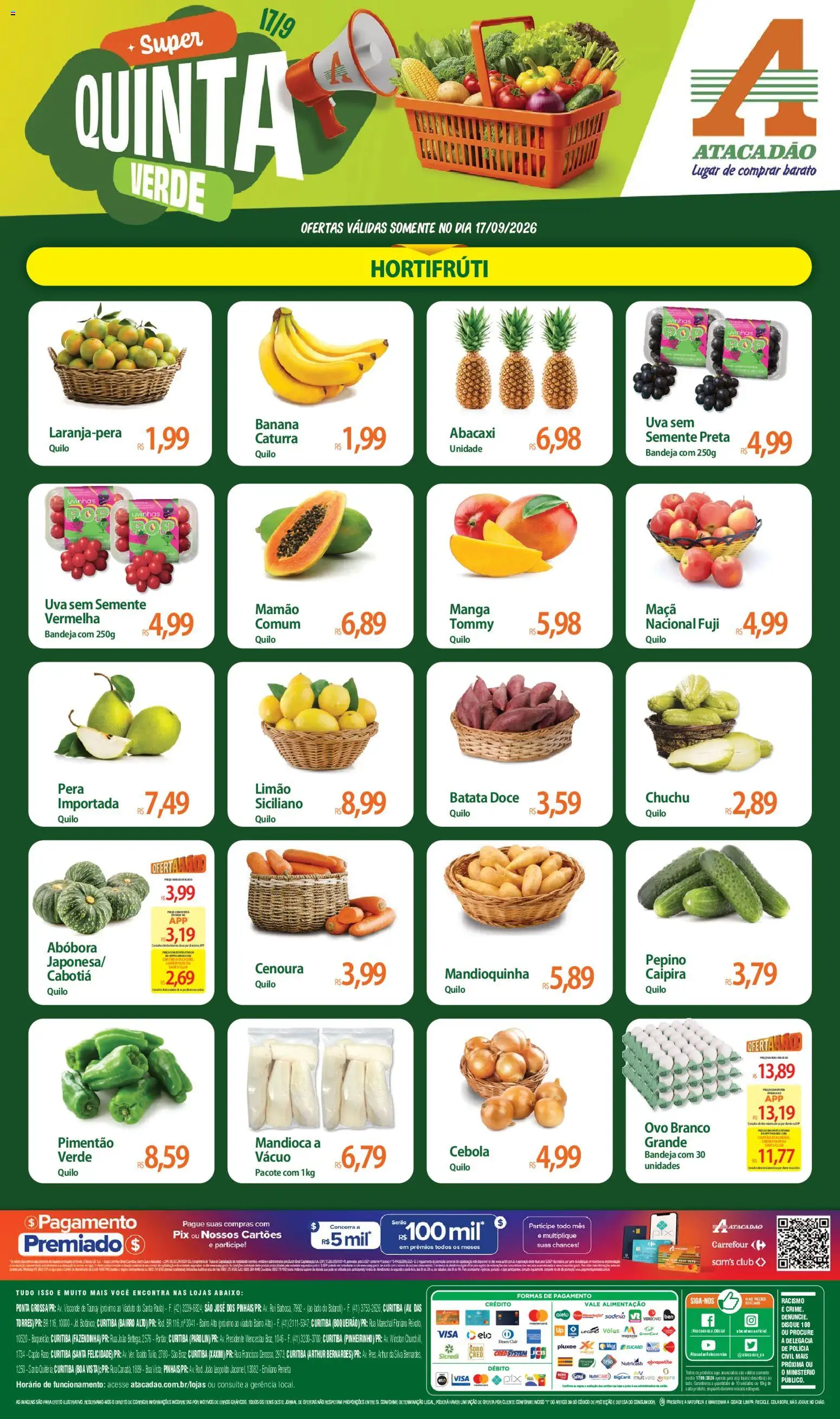 Pré-Visualização do folheto "Atacadão ofertas - PR" da loja Atacadão válido a partir de 17/09/2026