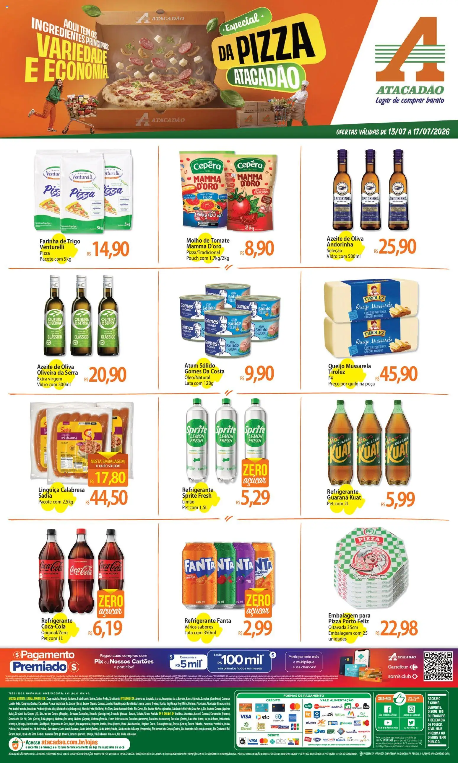 Pré-Visualização do folheto "Atacadão ofertas - SP" da loja Atacadão válido a partir de 13/07/2026