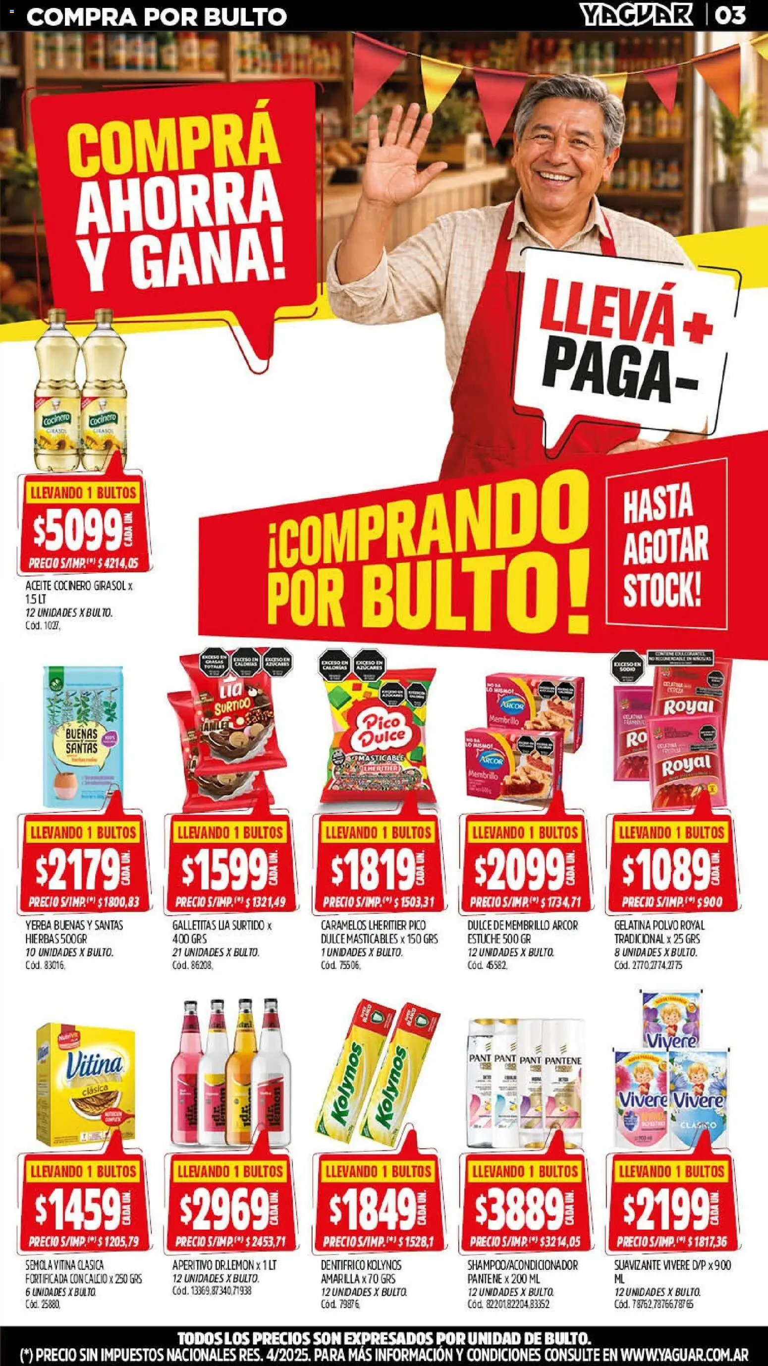 Vista previa del folleto de la tienda Yaguar válido desde el 14/09/2026 - Yerba, Aceite, Gelatina, Hierbas, Pico, Dulce, Suavizante, Estuche
