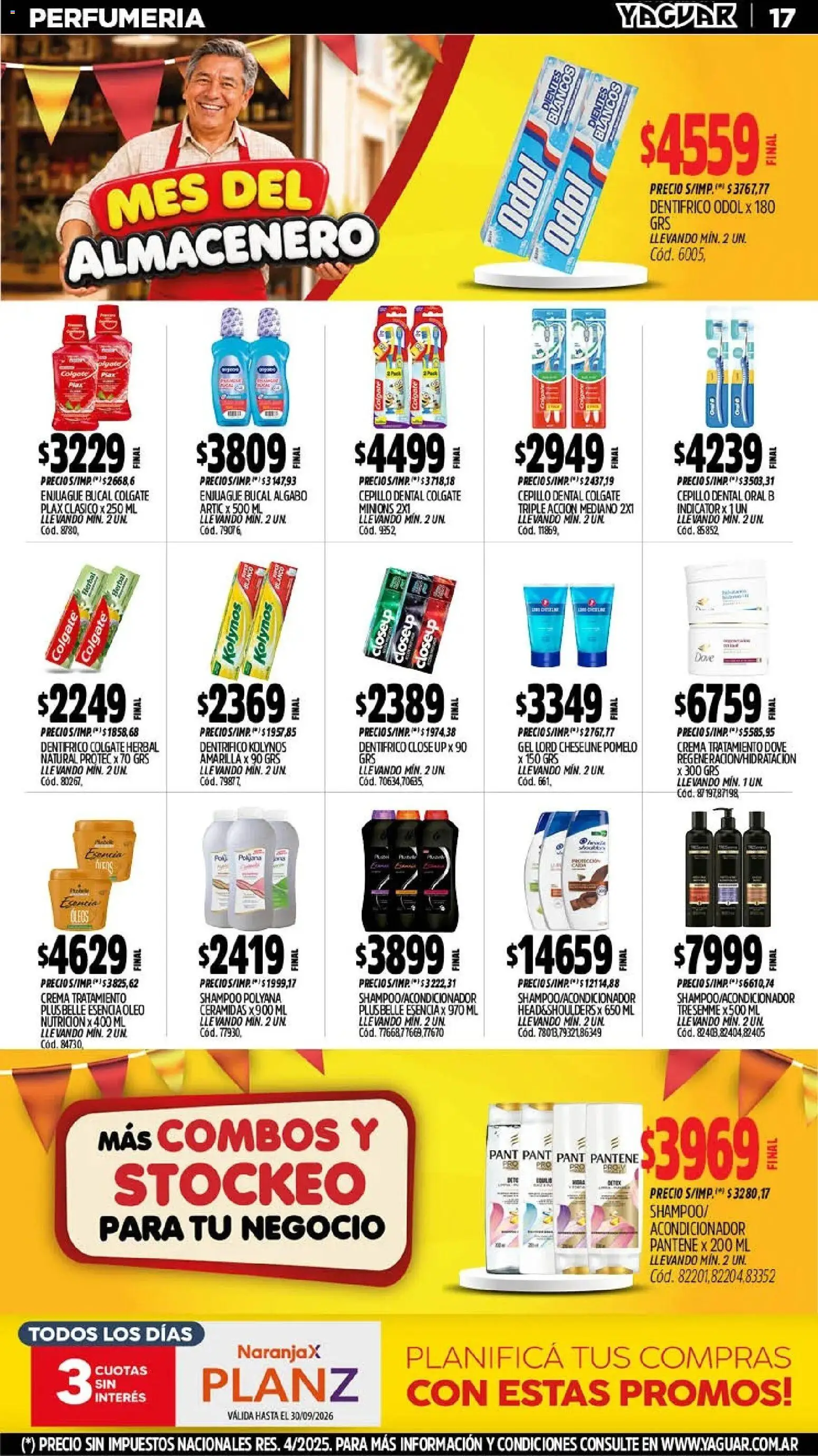Vista previa del folleto de la tienda Yaguar válido desde el 28/09/2026 - Shampoo, Pomelo, Crema, Cepillo, Enjuague bucal, Acondicionador