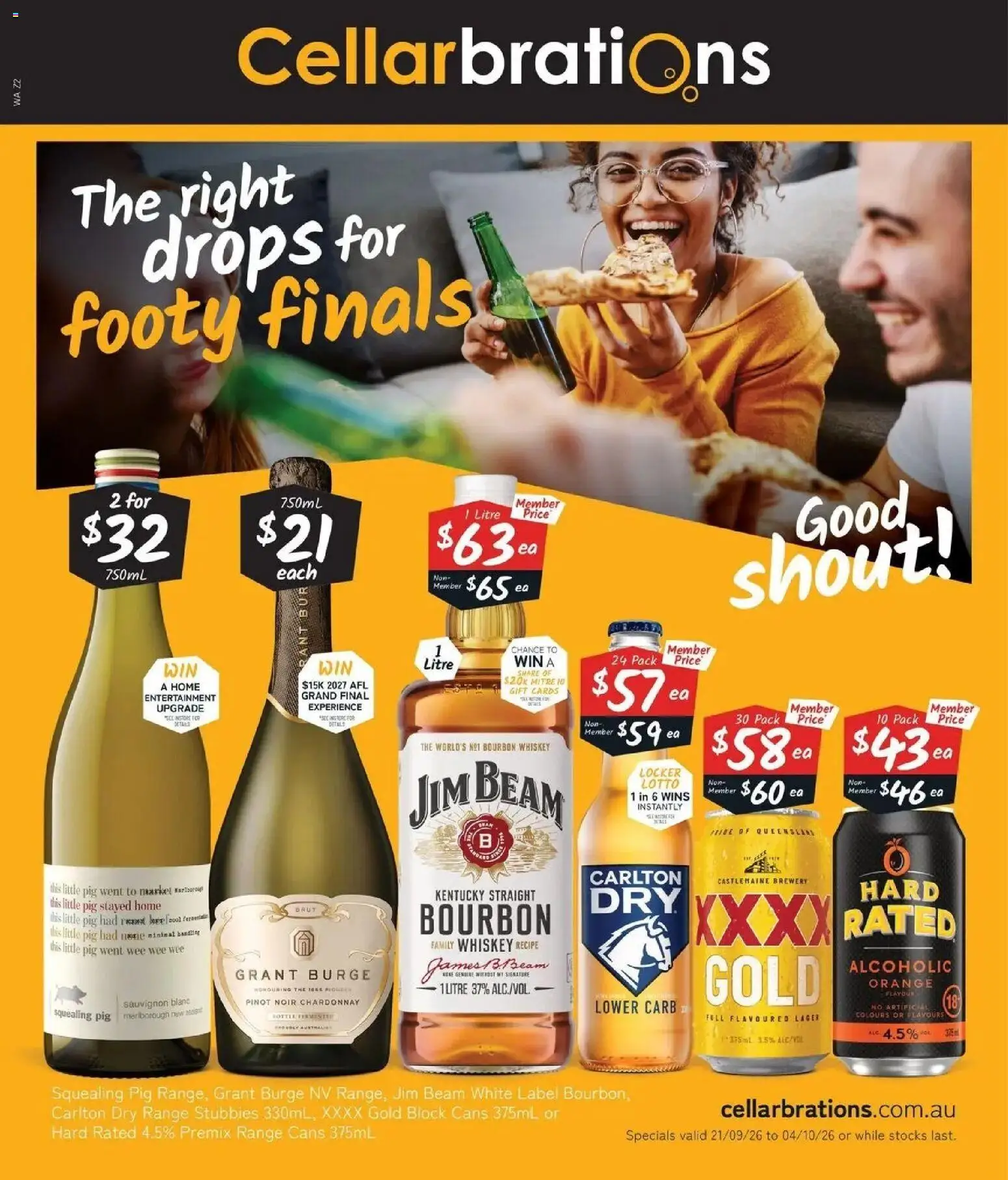 Preview of catalogue Cellarbrations catalogue Katanning from shop Cellarbrations valid 21/09/2026 - Jim Beam, Bourbon, Whiskey