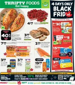 Un aperçu du dépliant Thrifty Foods weekly flyer / circulaire du magasin Thrifty Foods est valide à partir 15 oct. 2026