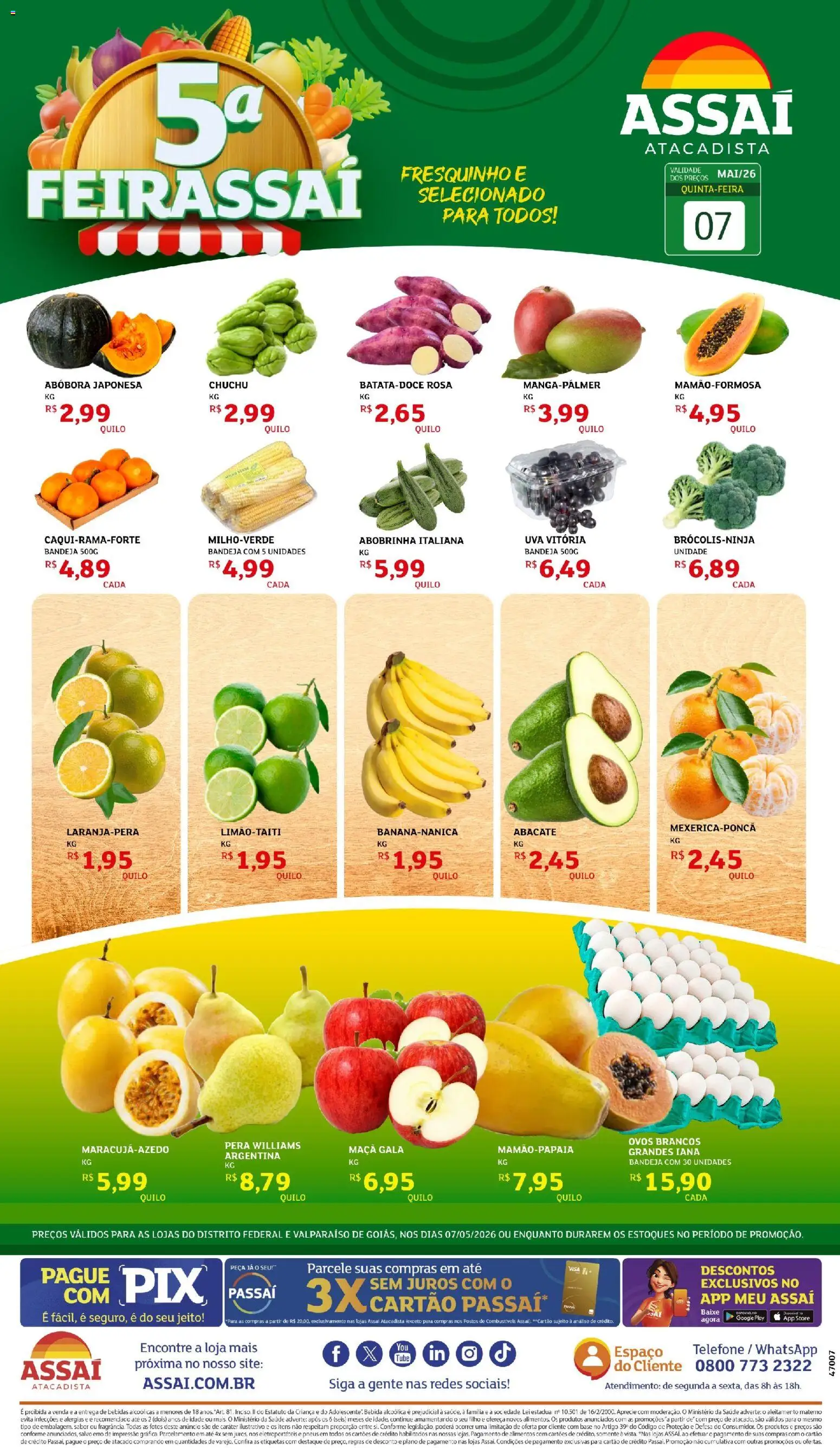 Pré-Visualização do folheto "Assaí Atacadista ofertas - DF" da loja Assaí Atacadista válido a partir de 07/05/2026