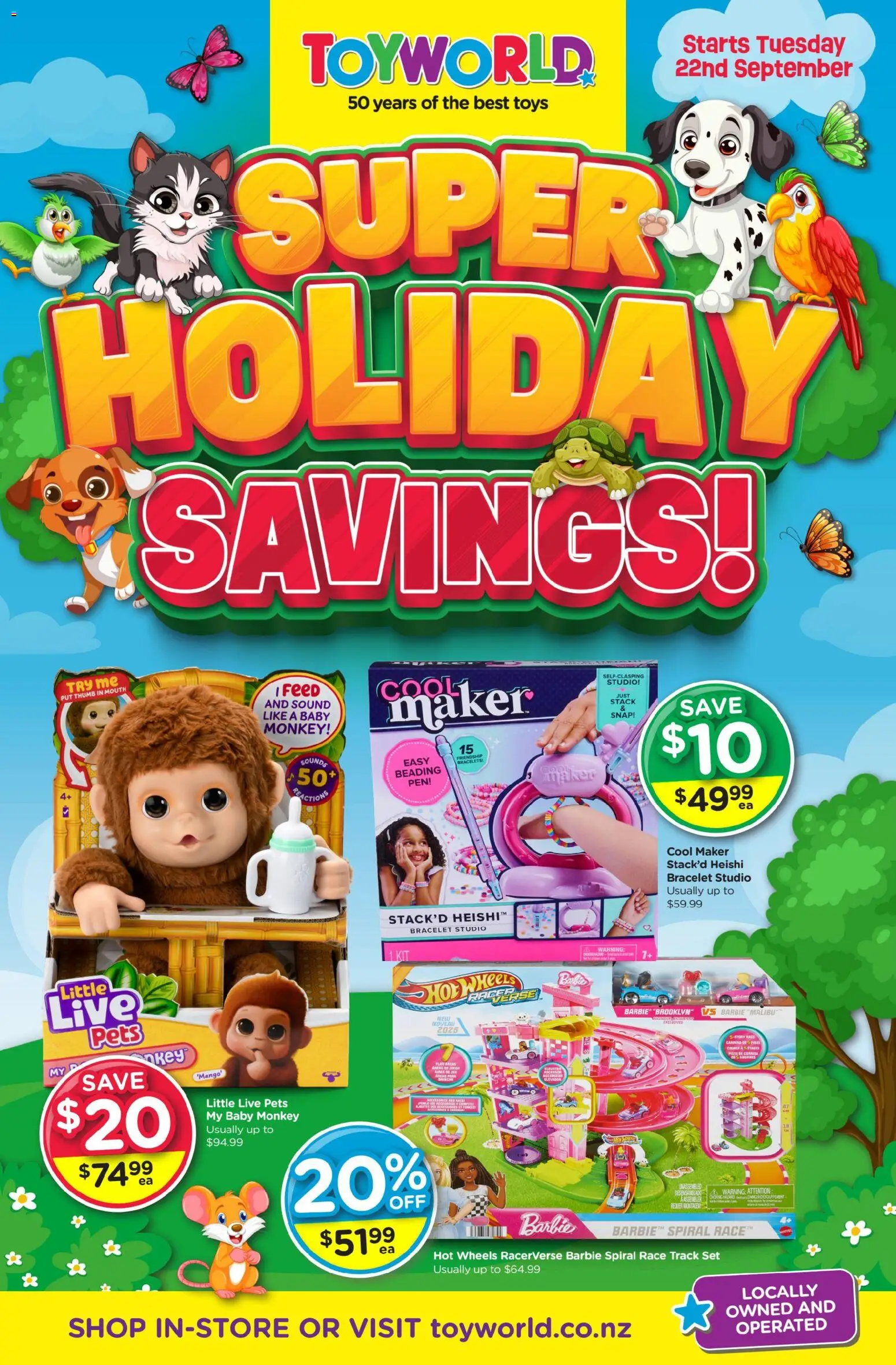 Preview of catalogue Toyworld catalogue Super holiday savings from shop Toyworld valid 22/09/2026 - Bracelet, Toys, Malibu