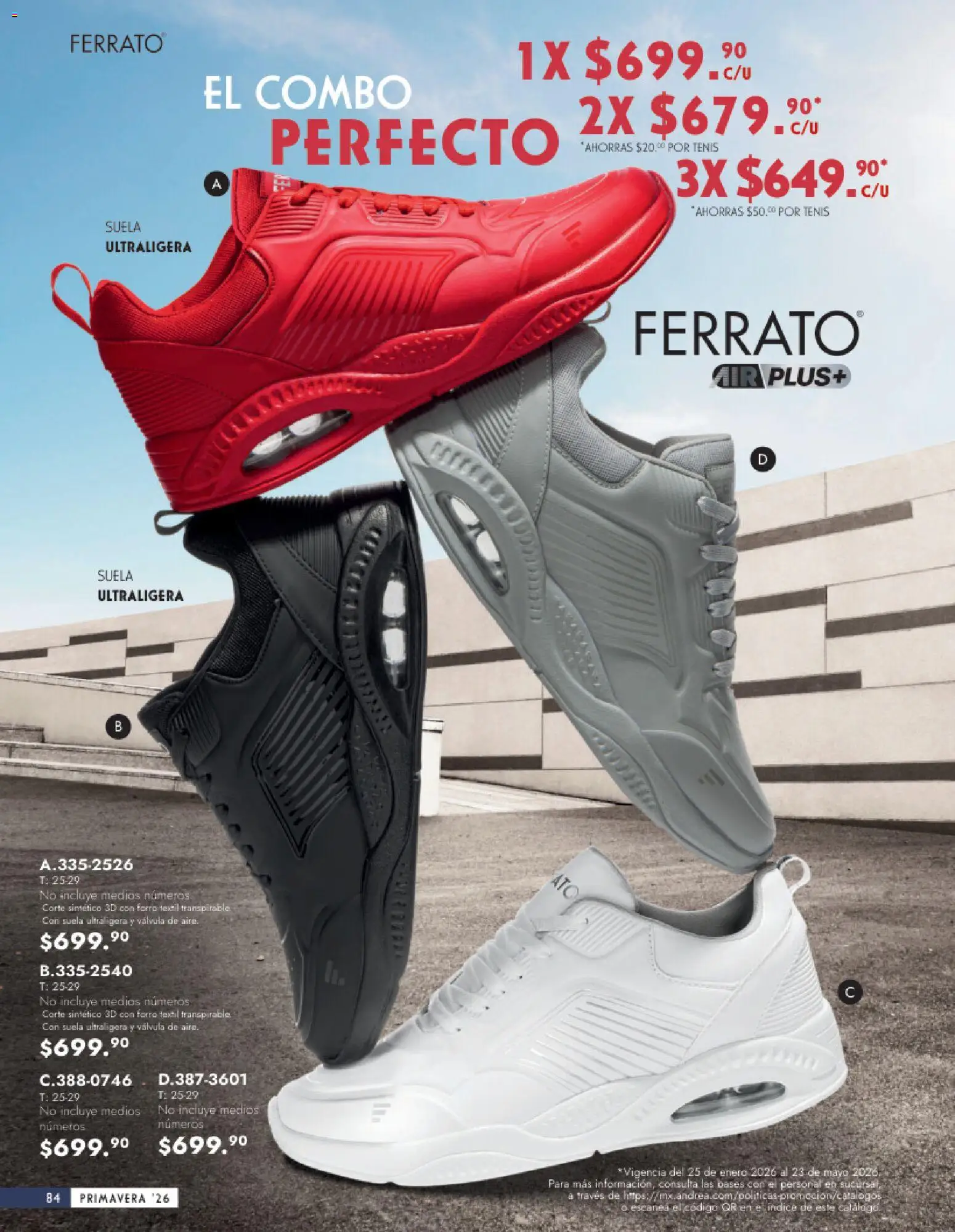 Vista previa las ofertas de la tienda Andrea - Catálogo Calzado Caballero desde el 25/01/2026 - Tenis, Válvula