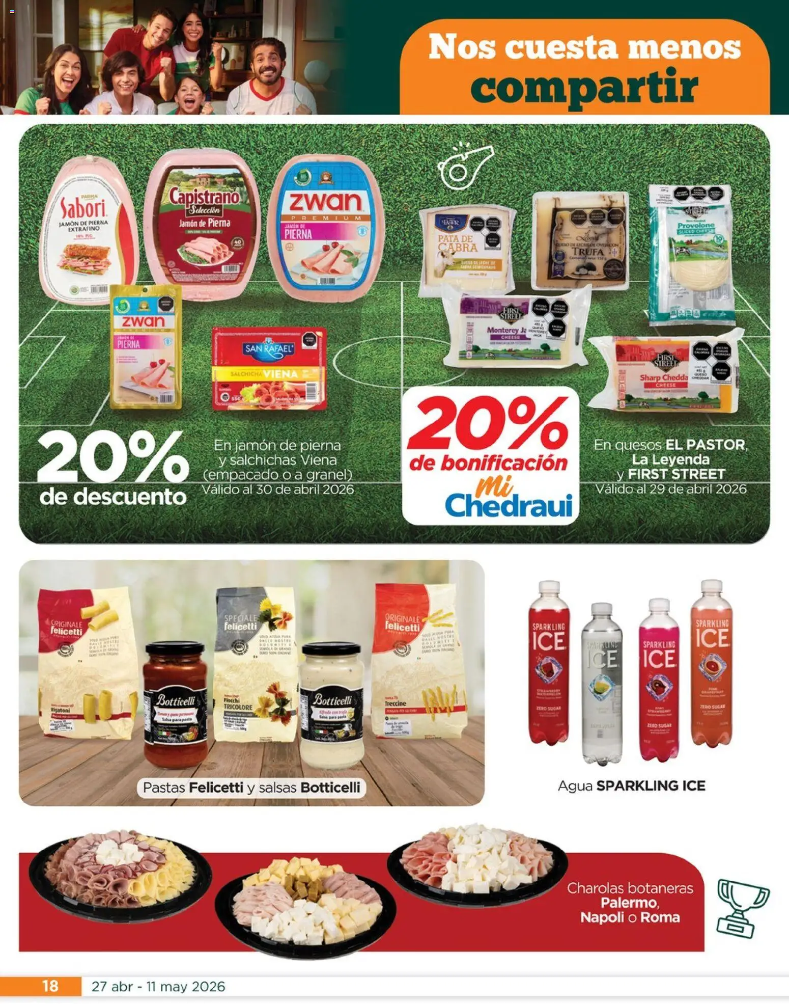 Vista previa las ofertas de la tienda Chedraui - Chedraui folleto Mejor para festejar a mamá desde el 27/04/2026 - Agua, Salsas, Jamón, Audio, Salchicha, Salchichas