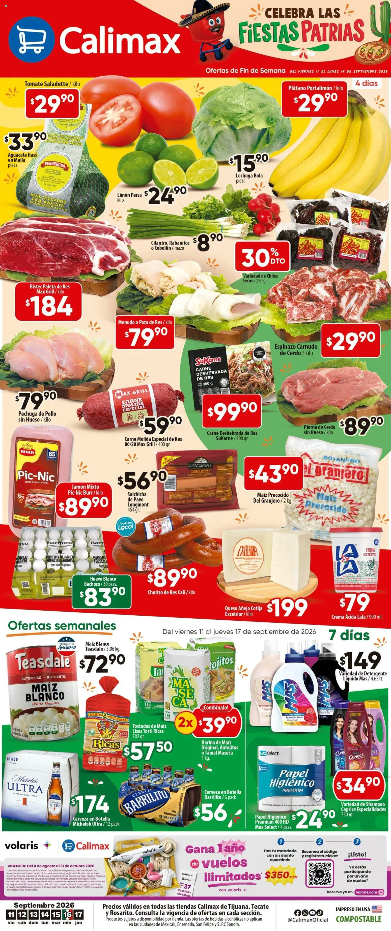 Vista previa las ofertas de la tienda Calimax - Calimax folleto Rosarito desde el 11/09/2026 