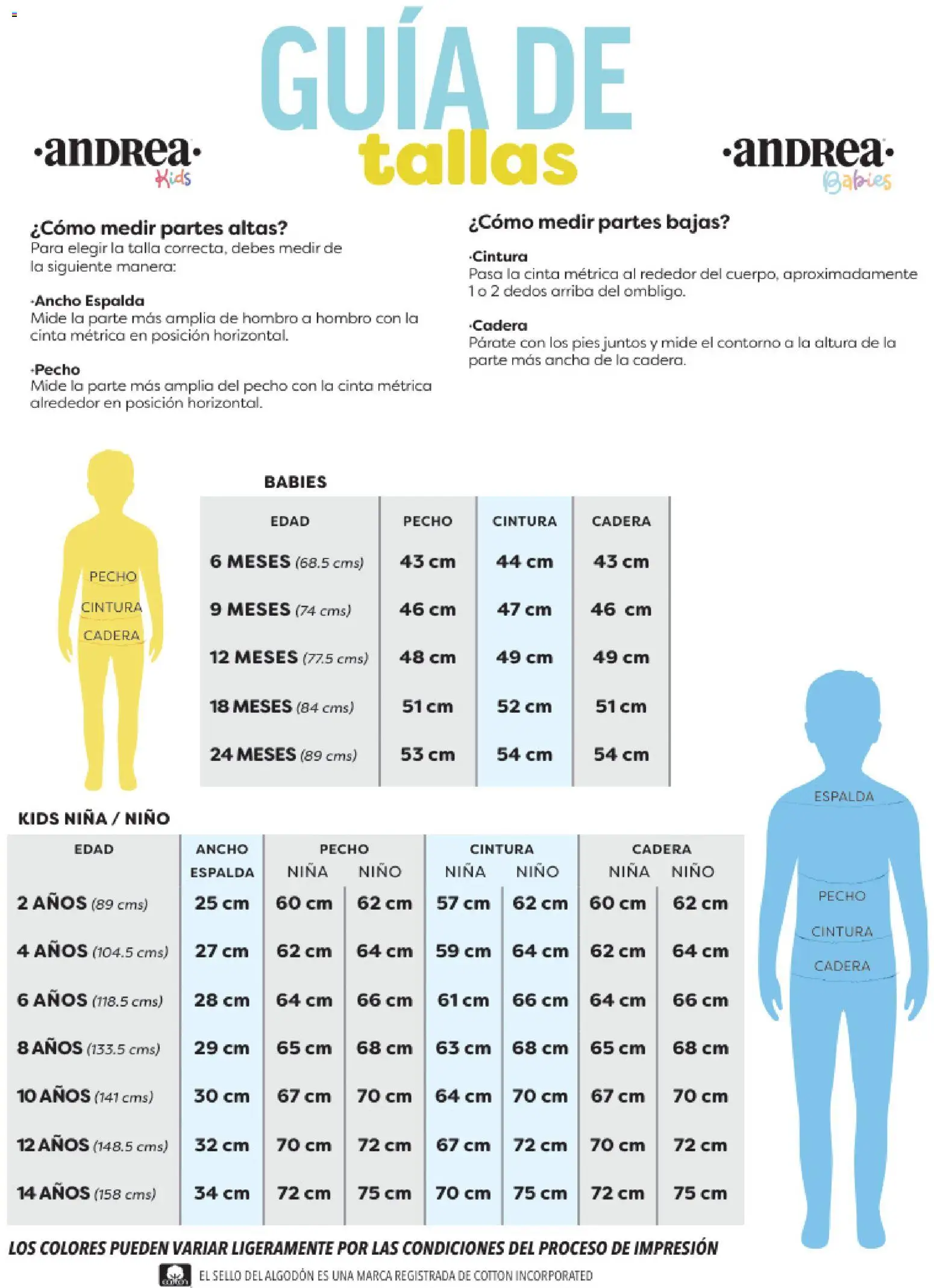 Vista previa las ofertas de la tienda Andrea - Catálogo Infantil desde el 25/01/2026 - Cinta métrica, Algodón, Cinta, Contorno