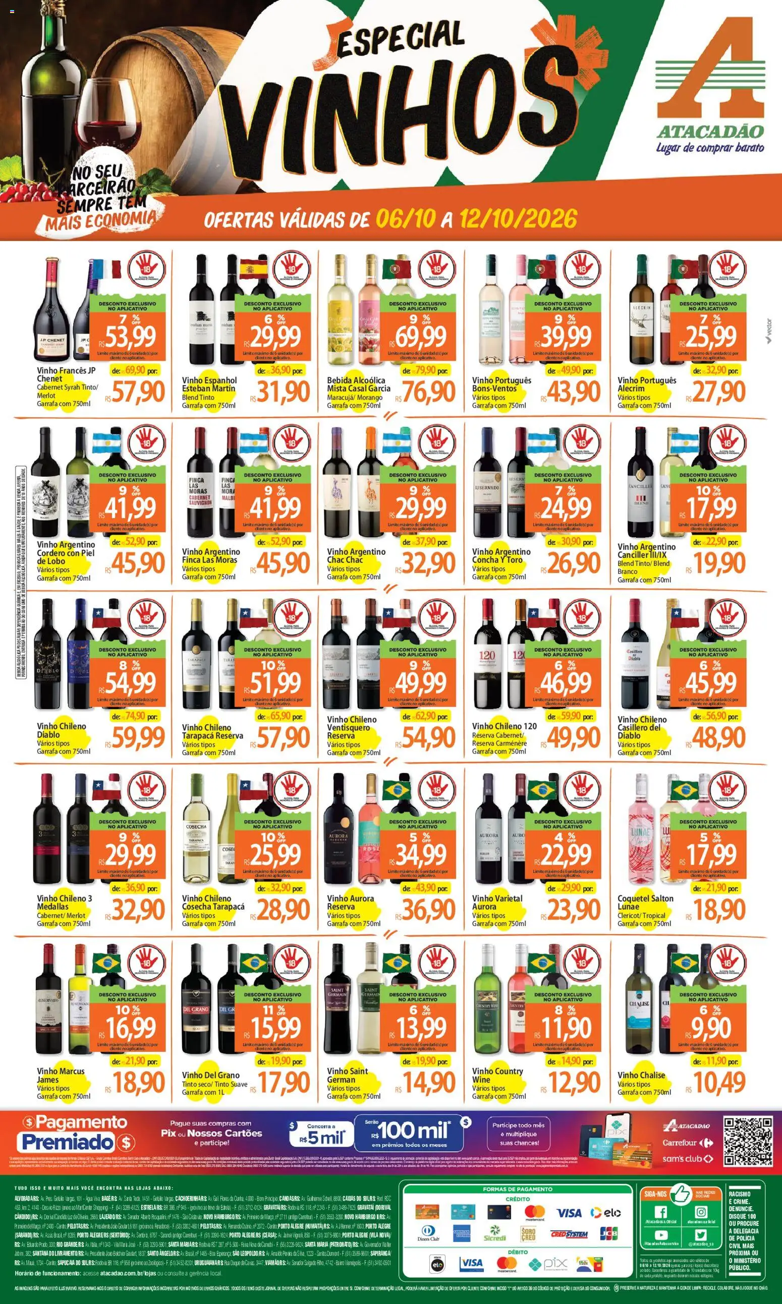 Pré-Visualização do folheto "Atacadão ofertas - RS" da loja Atacadão válido a partir de 06/10/2026