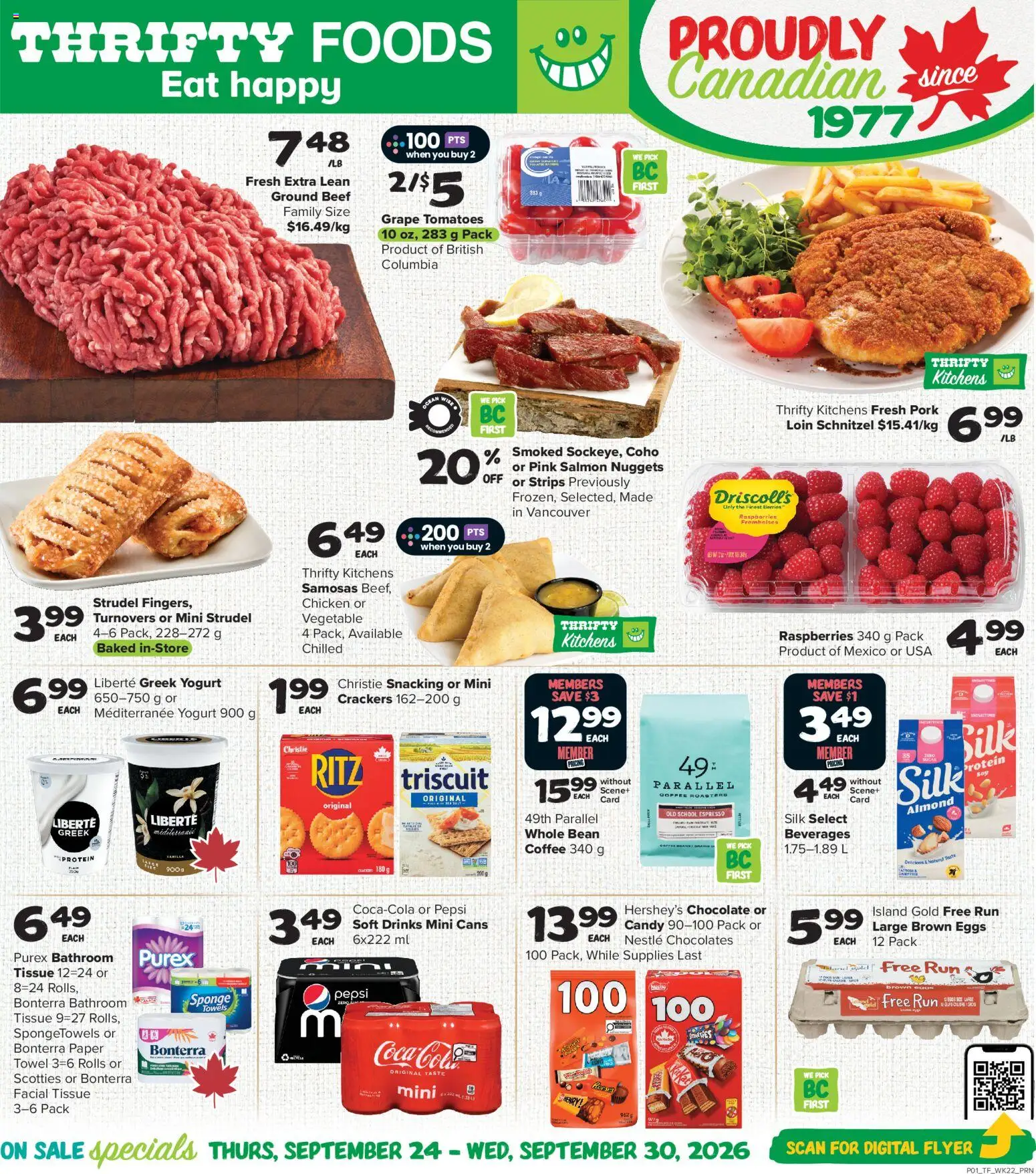 Preview of leaflet Thrifty Foods weekly flyer / circulaire from shop Thrifty Foods is valid from Sep 24, 2026