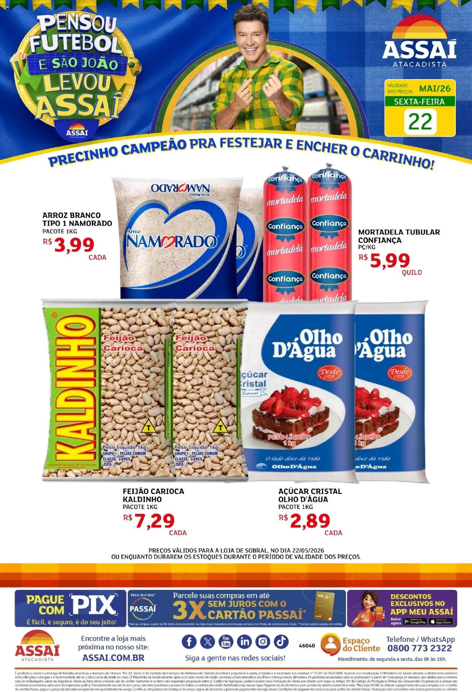 Pré-Visualização do folheto "Assaí Atacadista ofertas - CE" da loja Assaí Atacadista válido a partir de 22/05/2026