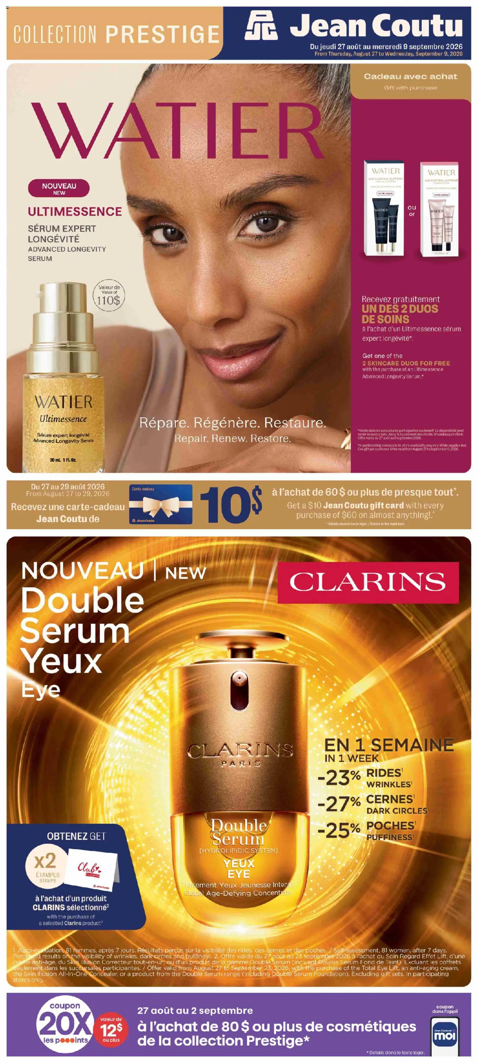 Preview of leaflet Jean Coutu - Encart Prestige from shop Jean Coutu is valid from Aug 27, 2026