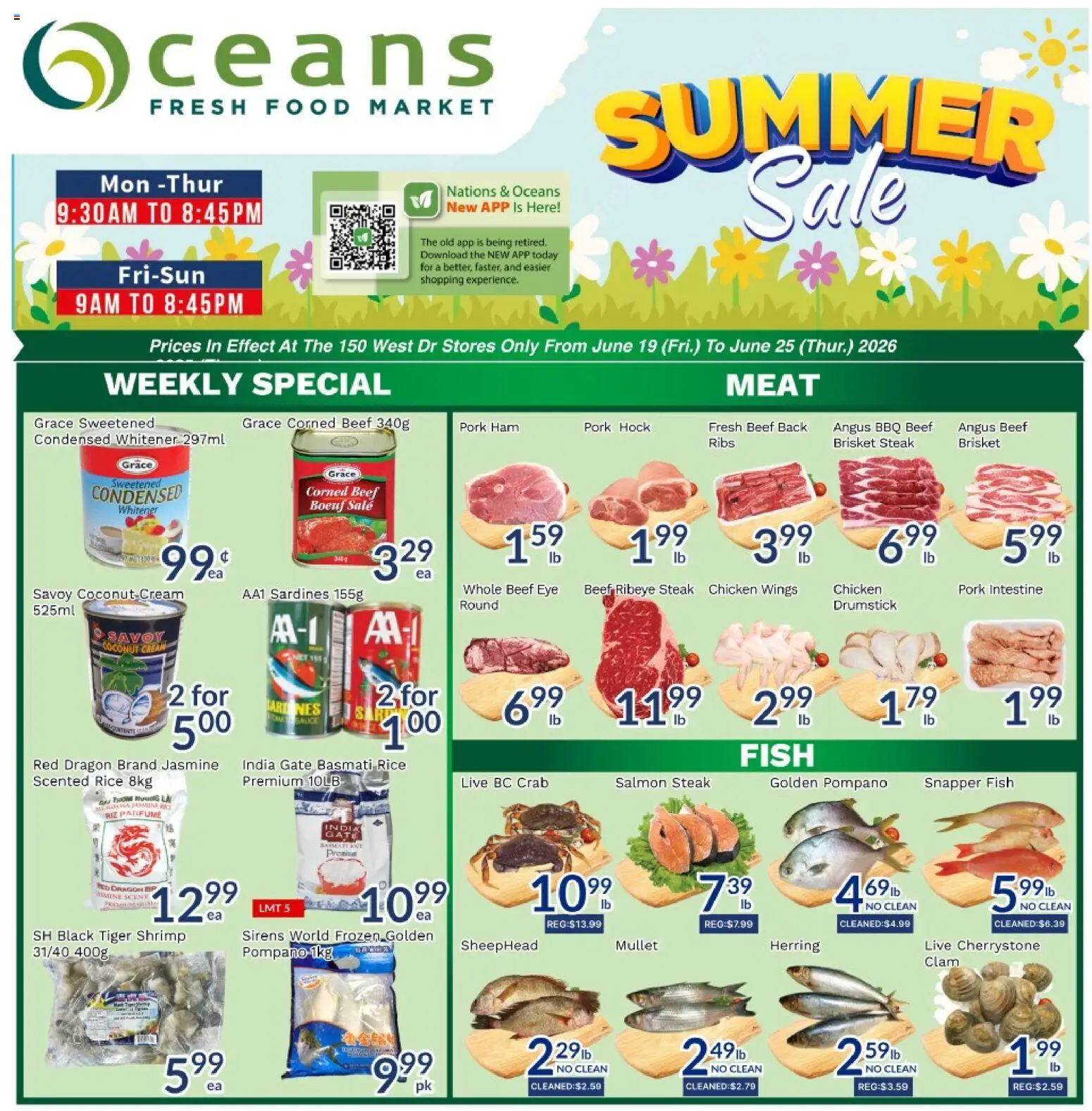Preview of leaflet Oceans weekly flyer / circulaire from shop Oceans is valid from Jun 19, 2026