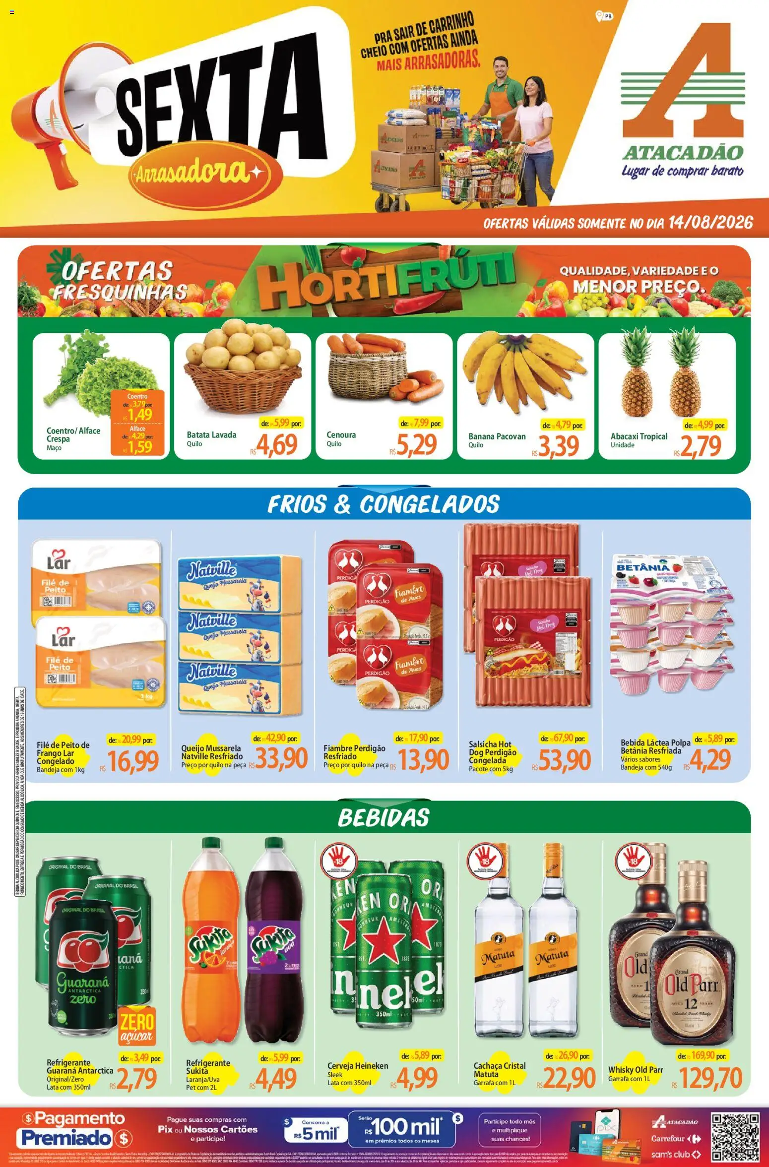 Pré-Visualização do folheto "Atacadão ofertas - PB" da loja Atacadão válido a partir de 14/08/2026