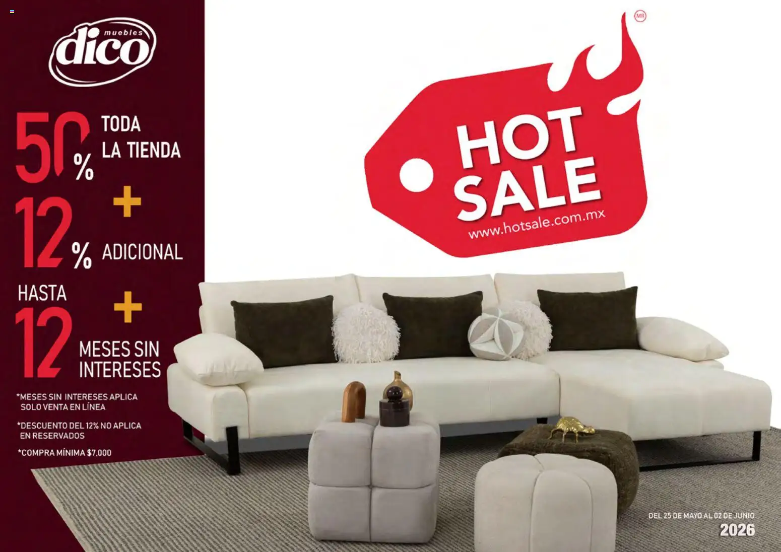 Vista previa las ofertas de la tienda Muebles Dico - Muebles Dico Hot Sale desde el 25/05/2026 