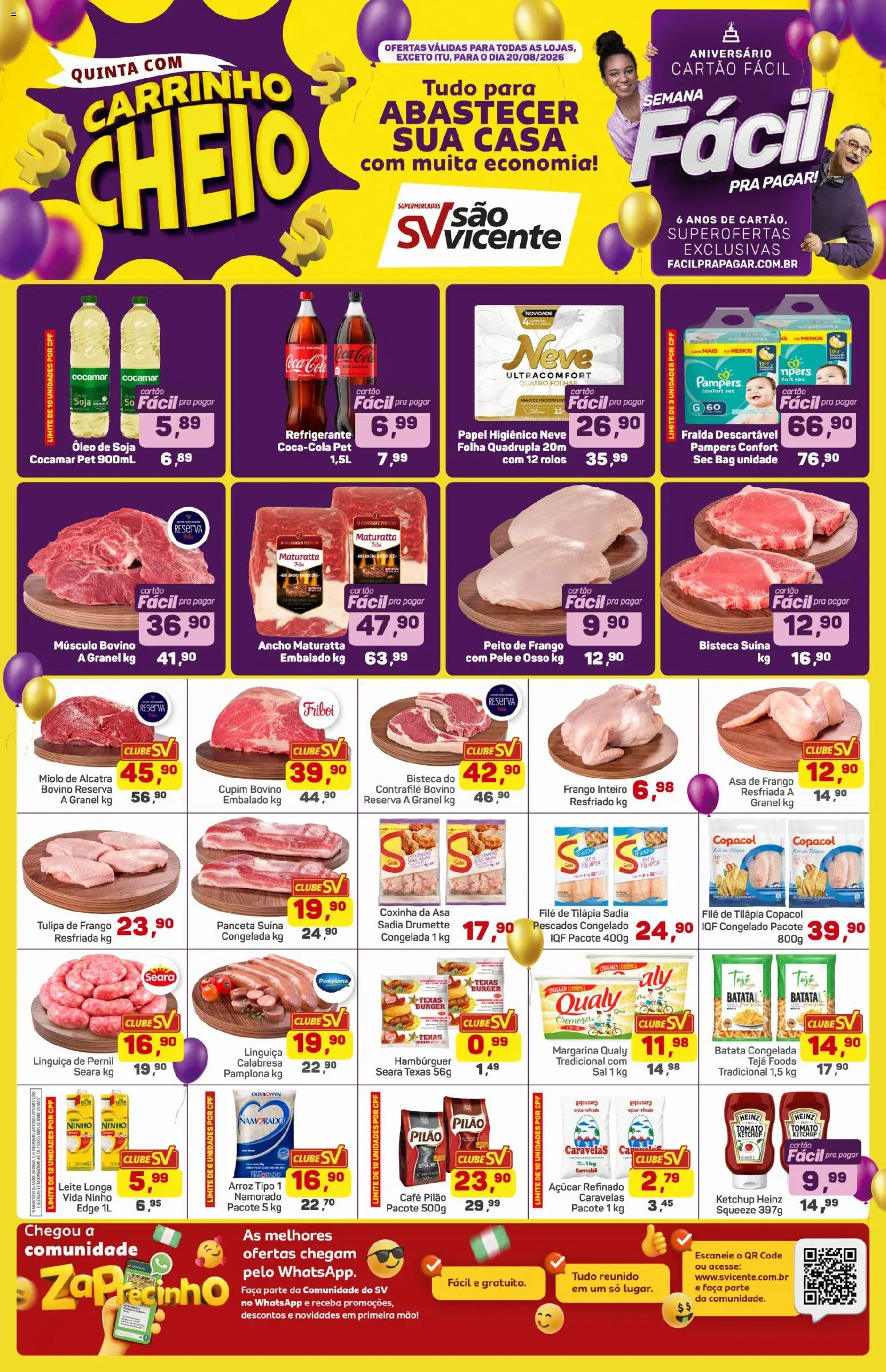 Pré-Visualização do folheto "Supermercados São Vicente - Ofertas da semana" da loja Supermercados São Vicente válido a partir de 20/08/2026