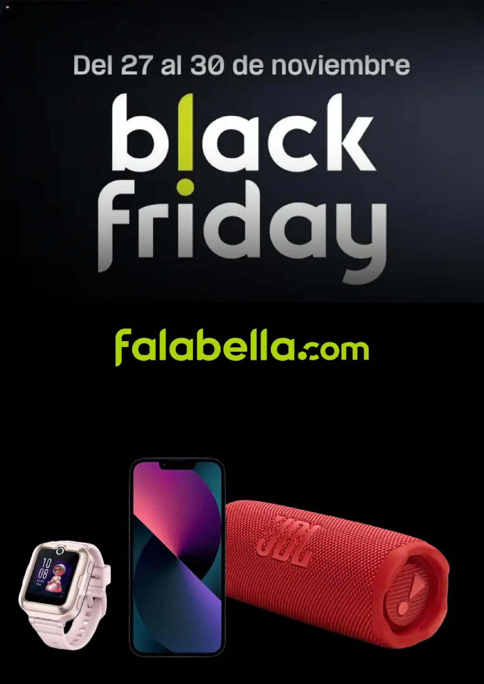 Vista previa de Saga Falabella Black Friday Aviso de la tienda Saga Falabella válido desde 20/10/2026