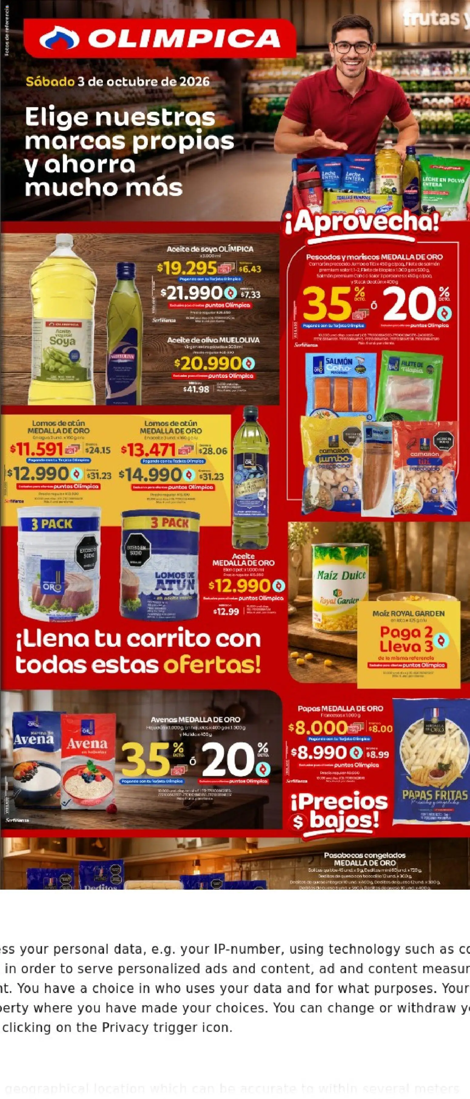  Vista previa del prospecto Olímpica Haz tu mercado completo con nuestras Marcas del almacen Olímpica válida del 03/10/2026 al 03/10/2026