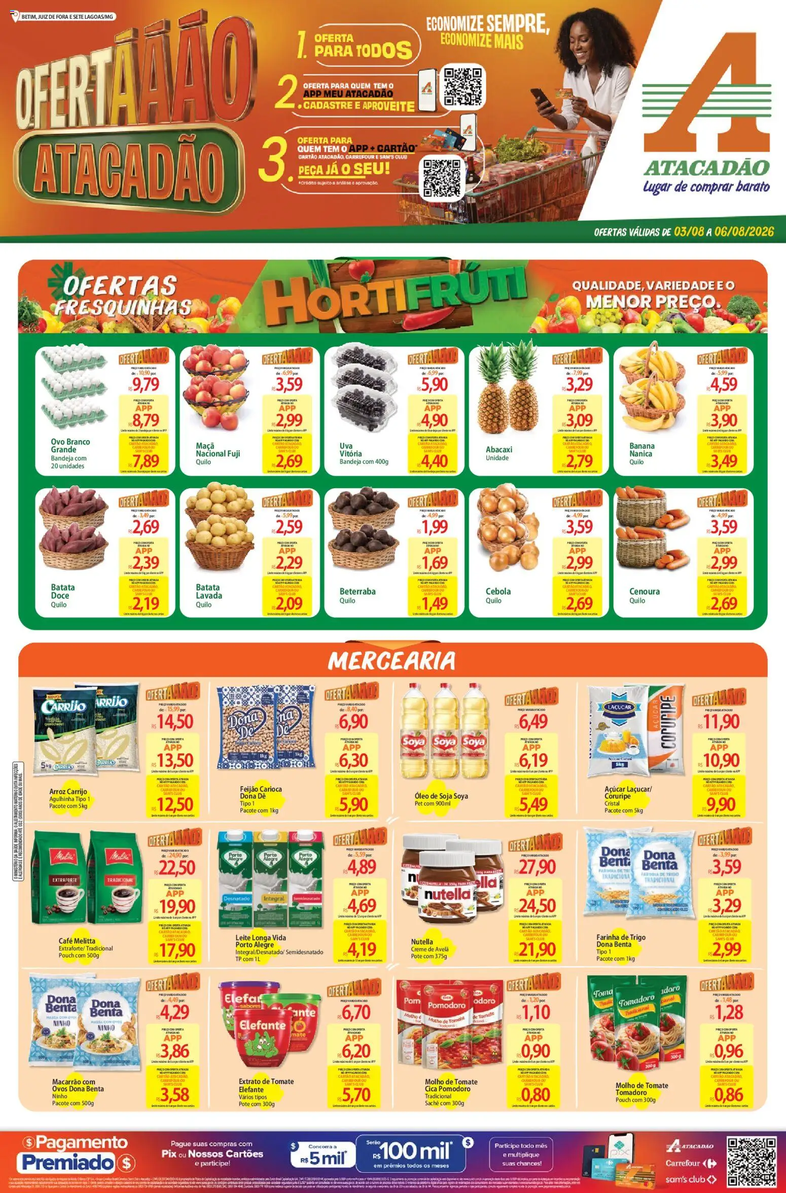 Pré-Visualização do folheto "Atacadão ofertas - MG" da loja Atacadão válido a partir de 03/08/2026