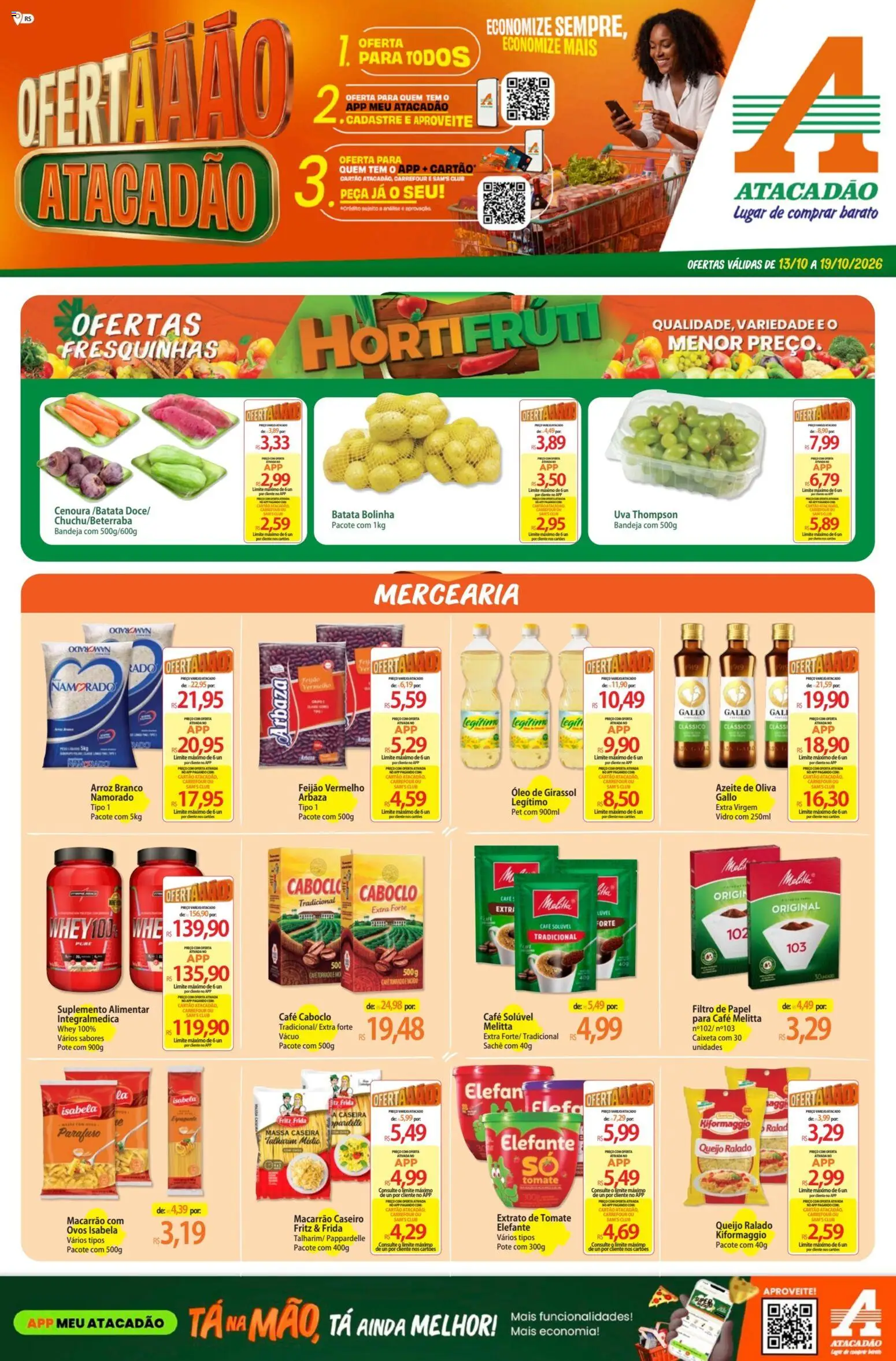 Pré-Visualização do folheto "Atacadão ofertas - RS" da loja Atacadão válido a partir de 13/10/2026
