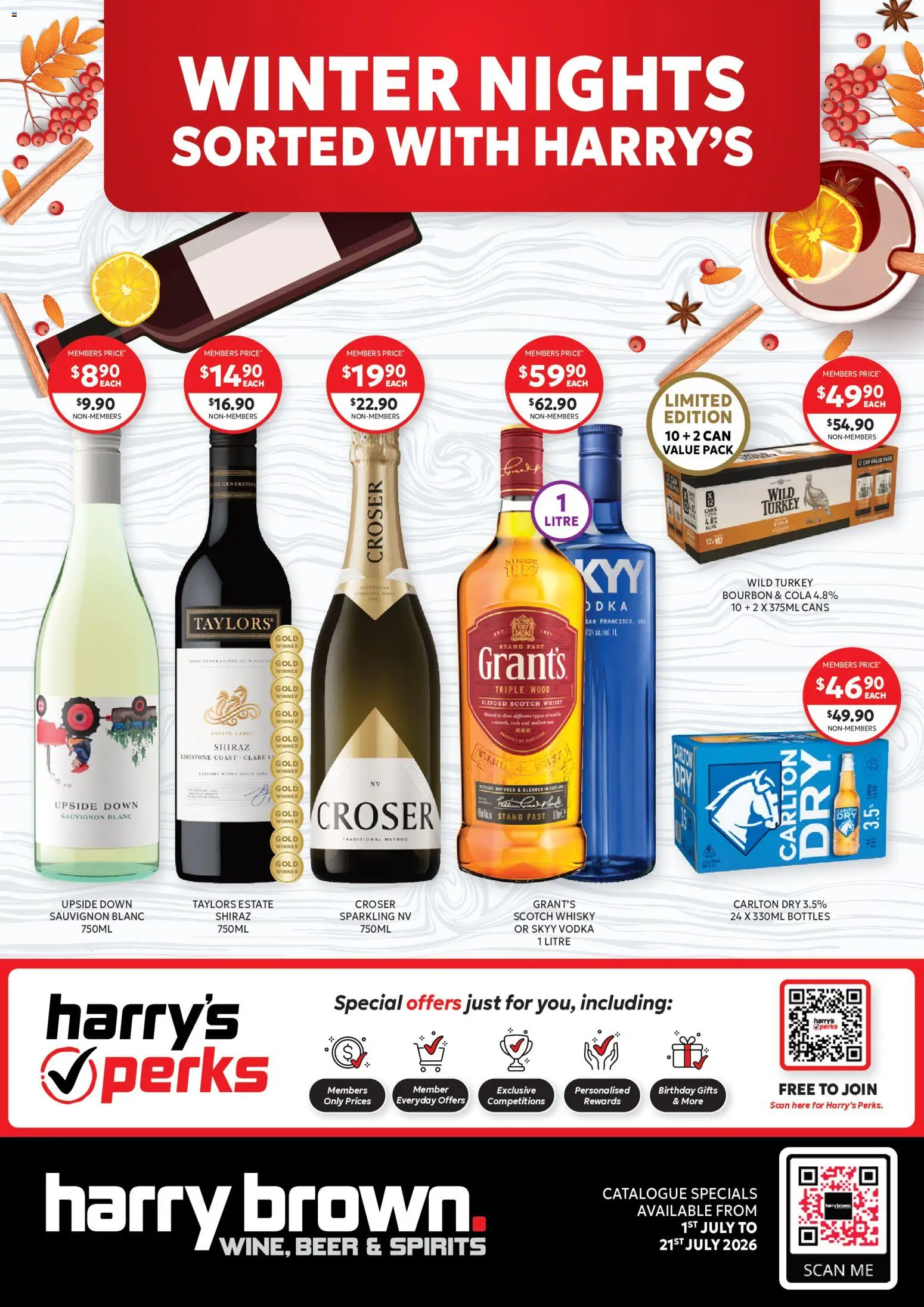 Preview of catalogue Harry Brown catalogue from shop Harry Brown valid 01/07/2026 - Scotch whisky, Beer, Bourbon, Vodka, Wood, Scotch, Turkey