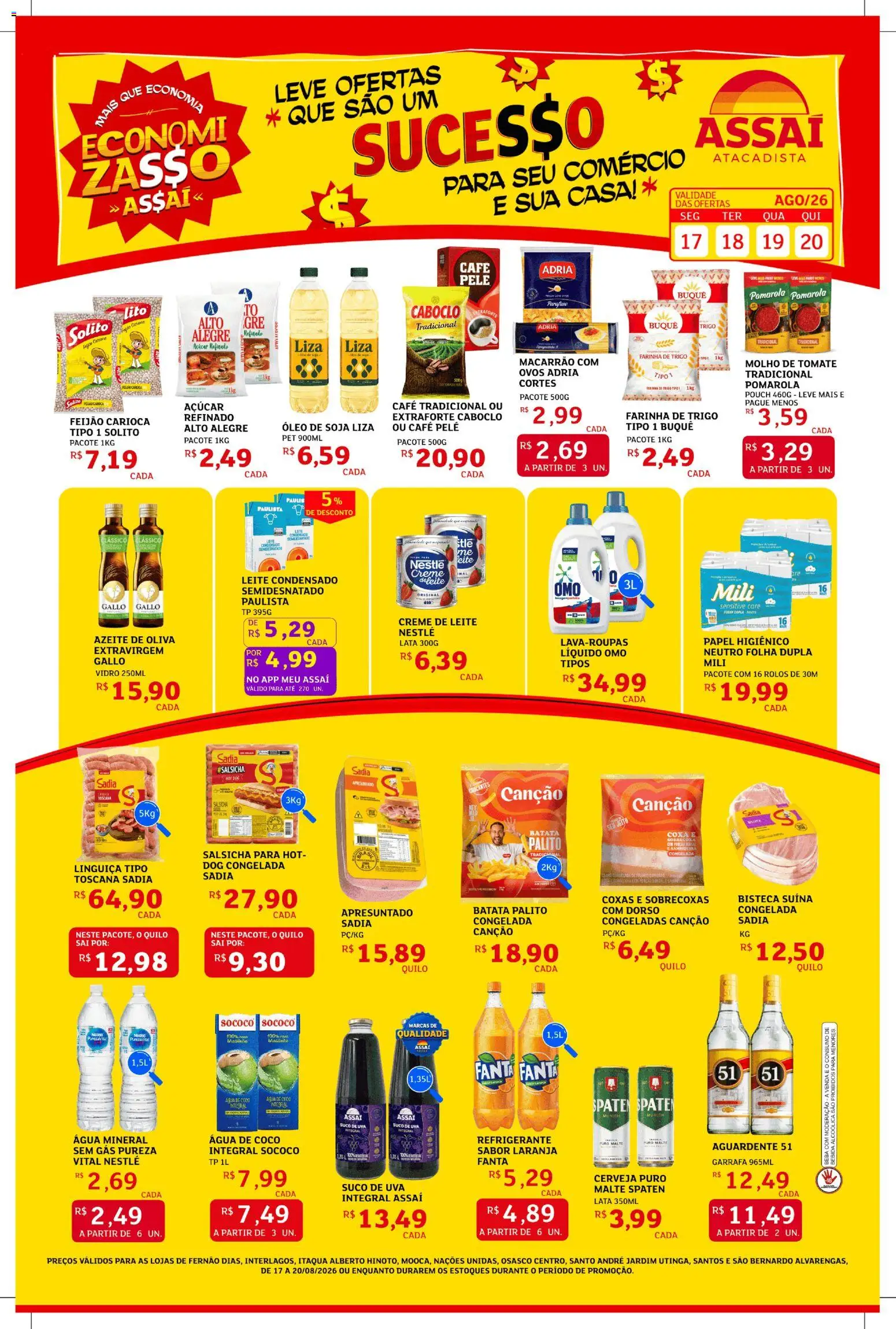 Pré-Visualização do folheto "Assaí Atacadista ofertas - SP" da loja Assaí Atacadista válido a partir de 17/08/2026