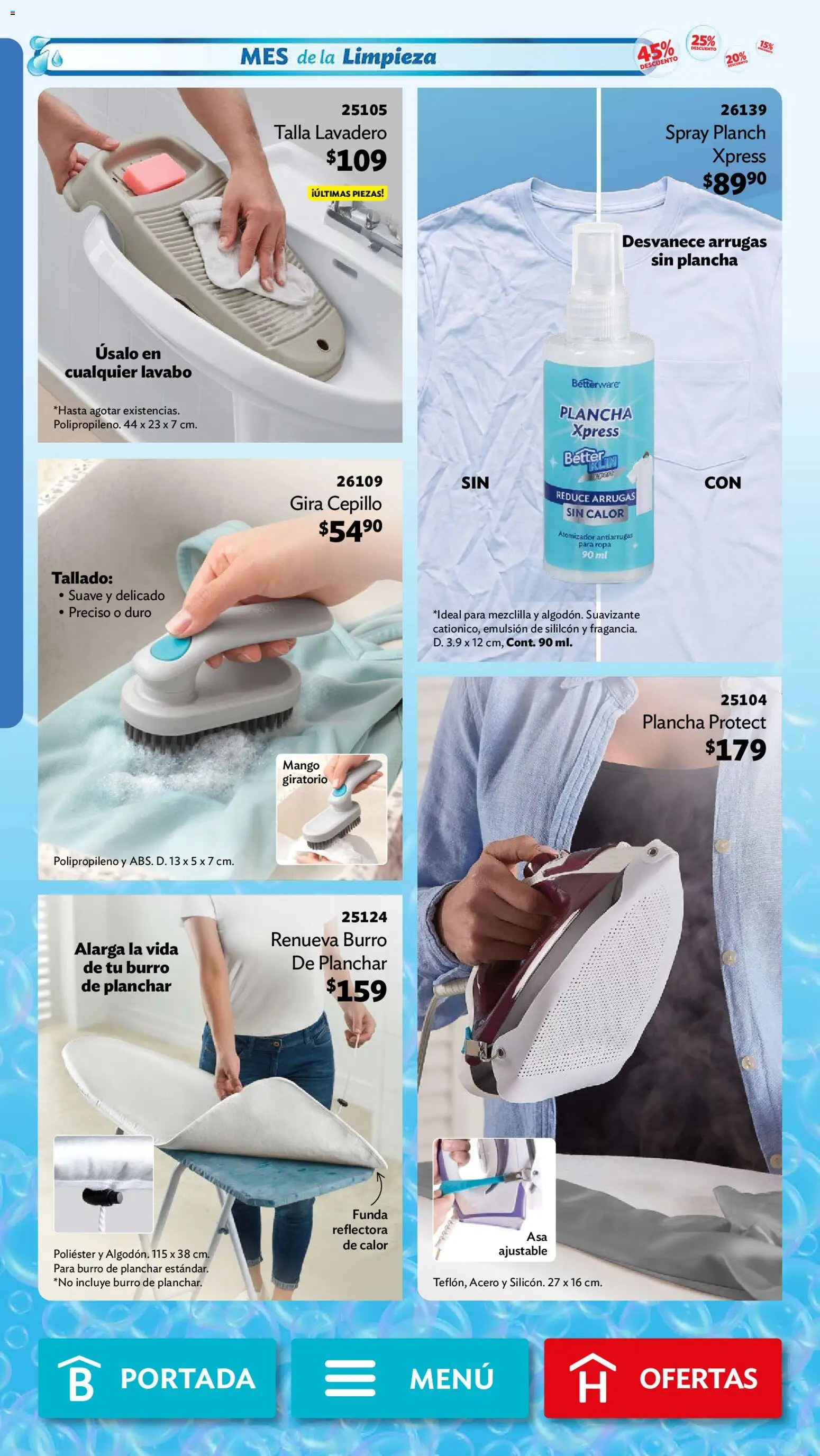 Vista previa las ofertas de la tienda Betterware - Betterware campaña 10 2026 desde el 28/09/2026 - Mango, Ropa, Plancha, Lavabo, Lavadero, Funda, Suavizante, Emulsión