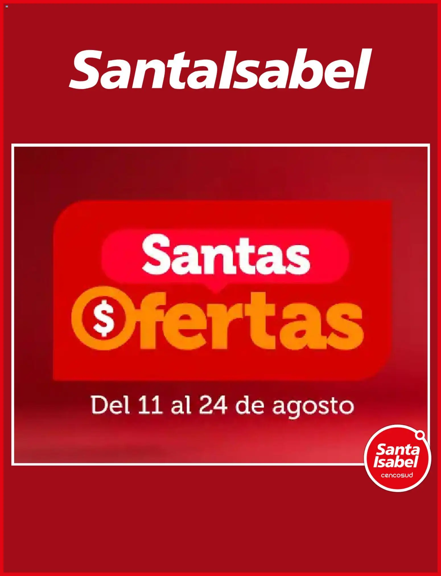 Folleto de la tienda Santa Isabel válido desde el 10.08.2026 