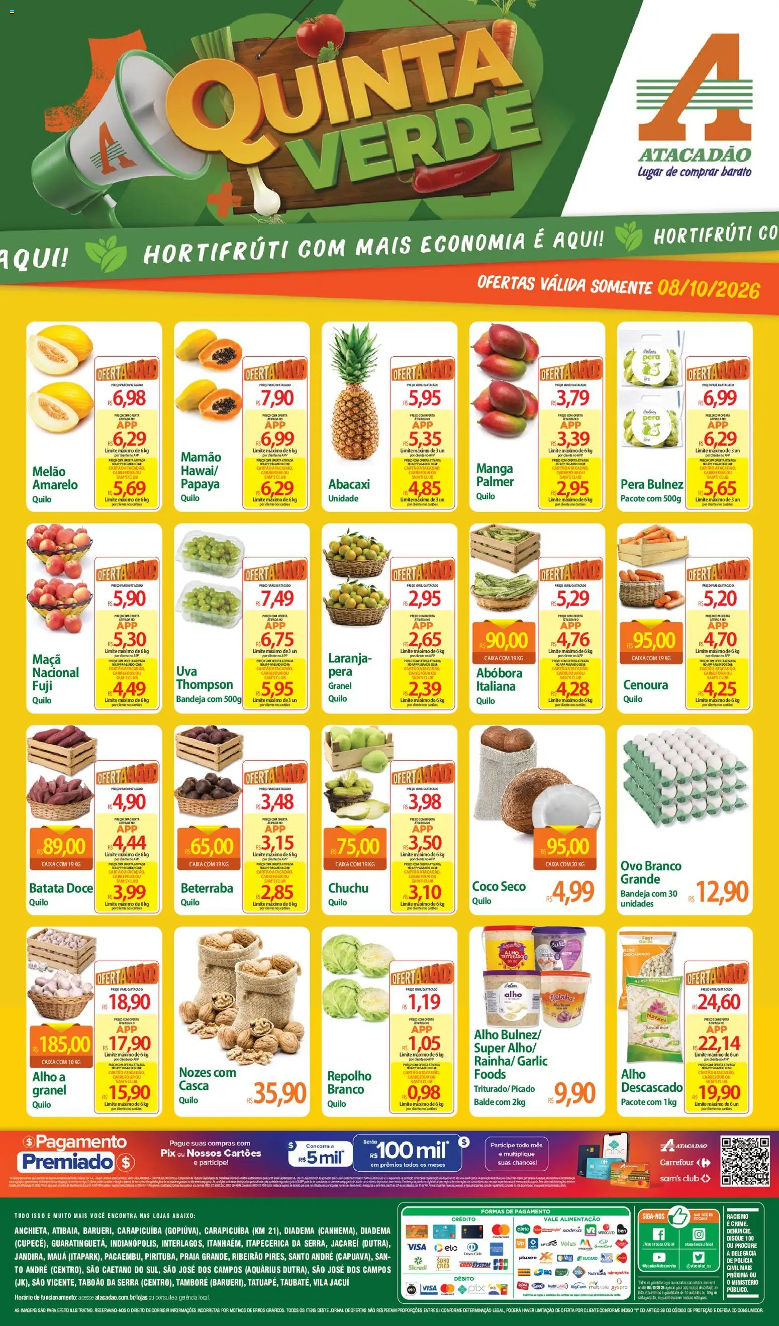 Pré-Visualização do folheto "Atacadão ofertas - SP" da loja Atacadão válido a partir de 08/10/2026