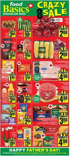 Un aperçu du dépliant Food Basics weekly flyer - Kanata du magasin Food Basics est valide à partir 18 juin 2026