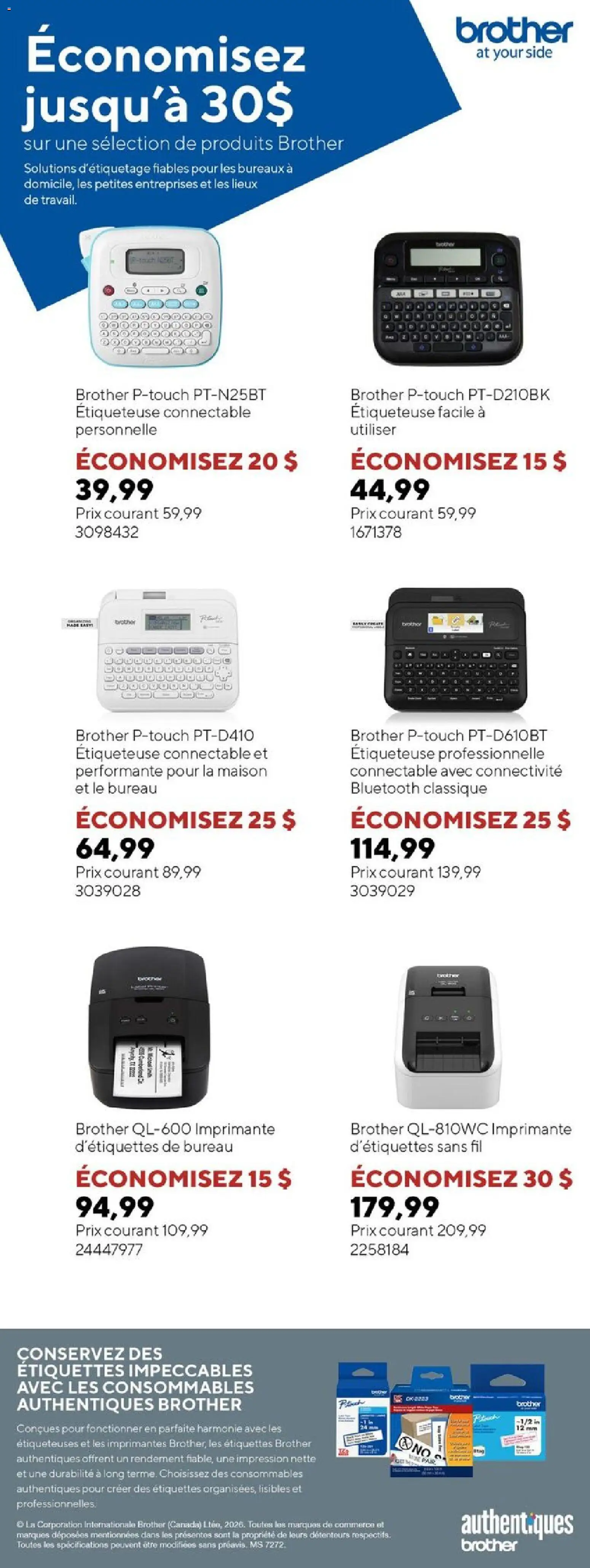 Preview of leaflet Staples circulaire - Économisez jusqu'à 30 $ from shop Staples is valid from Sep 15, 2026