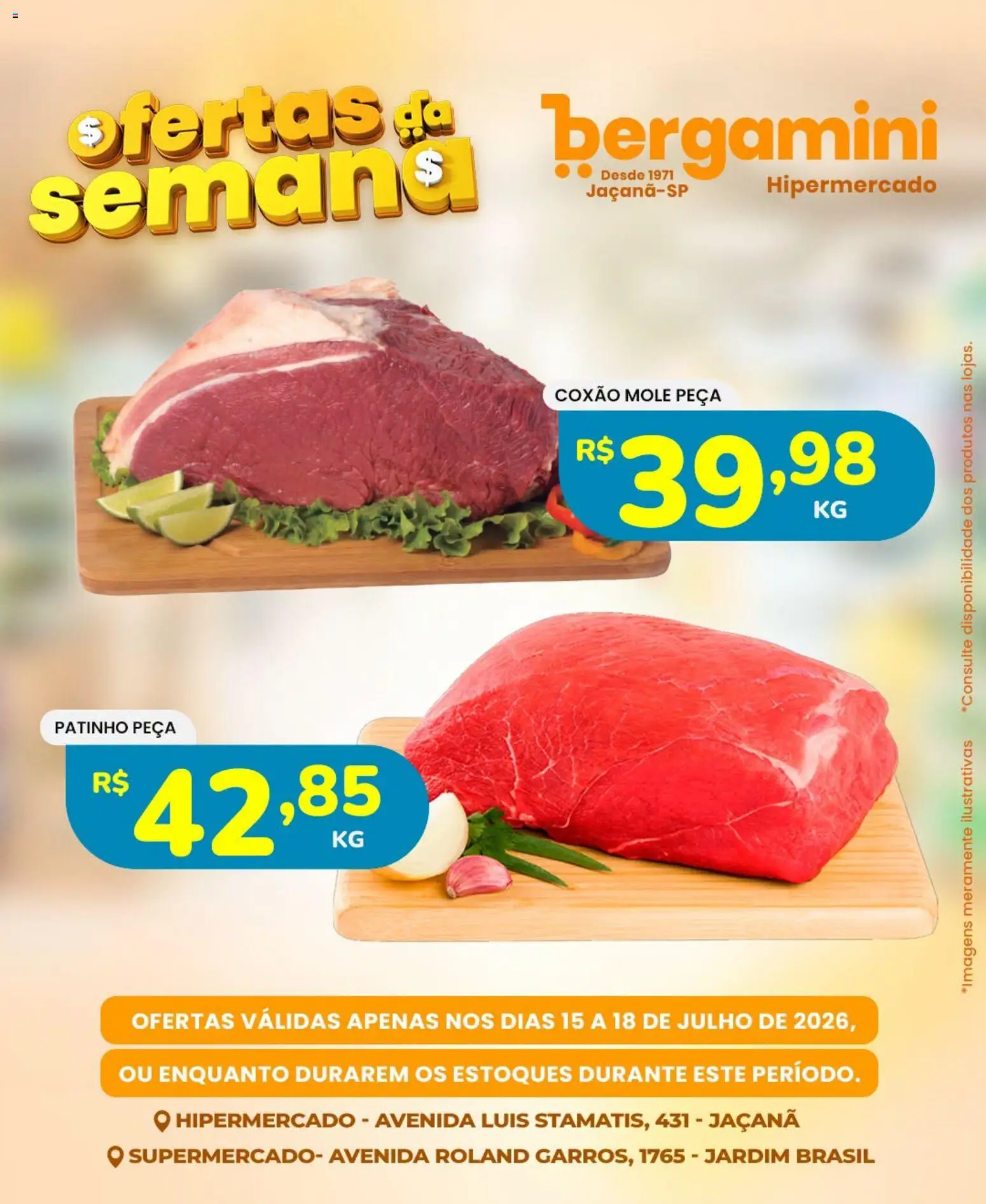 Pré-Visualização do folheto "Supermercado Bergamini - Ofertas da semana" da loja Supermercado Bergamini válido a partir de 15/07/2026
