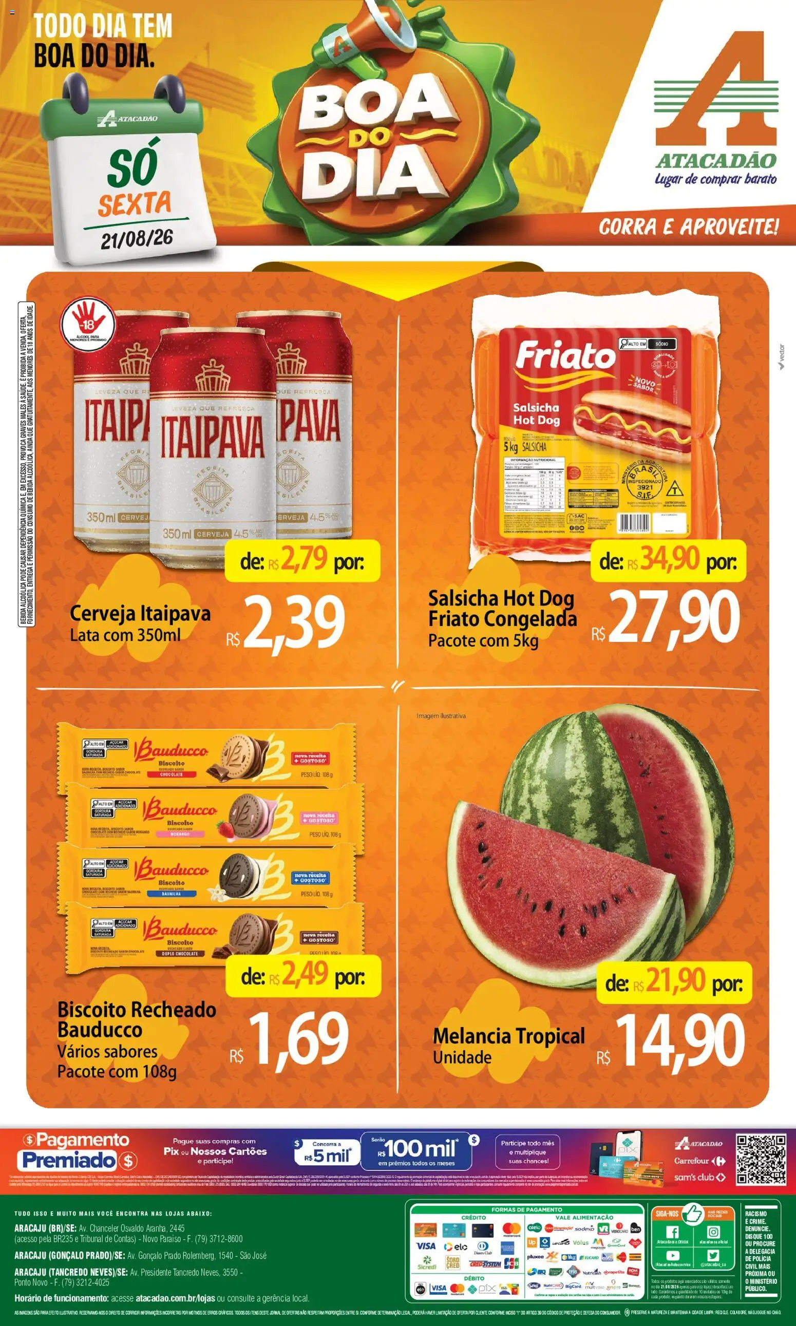 Pré-Visualização do folheto "Atacadão ofertas - SE" da loja Atacadão válido a partir de 21/08/2026