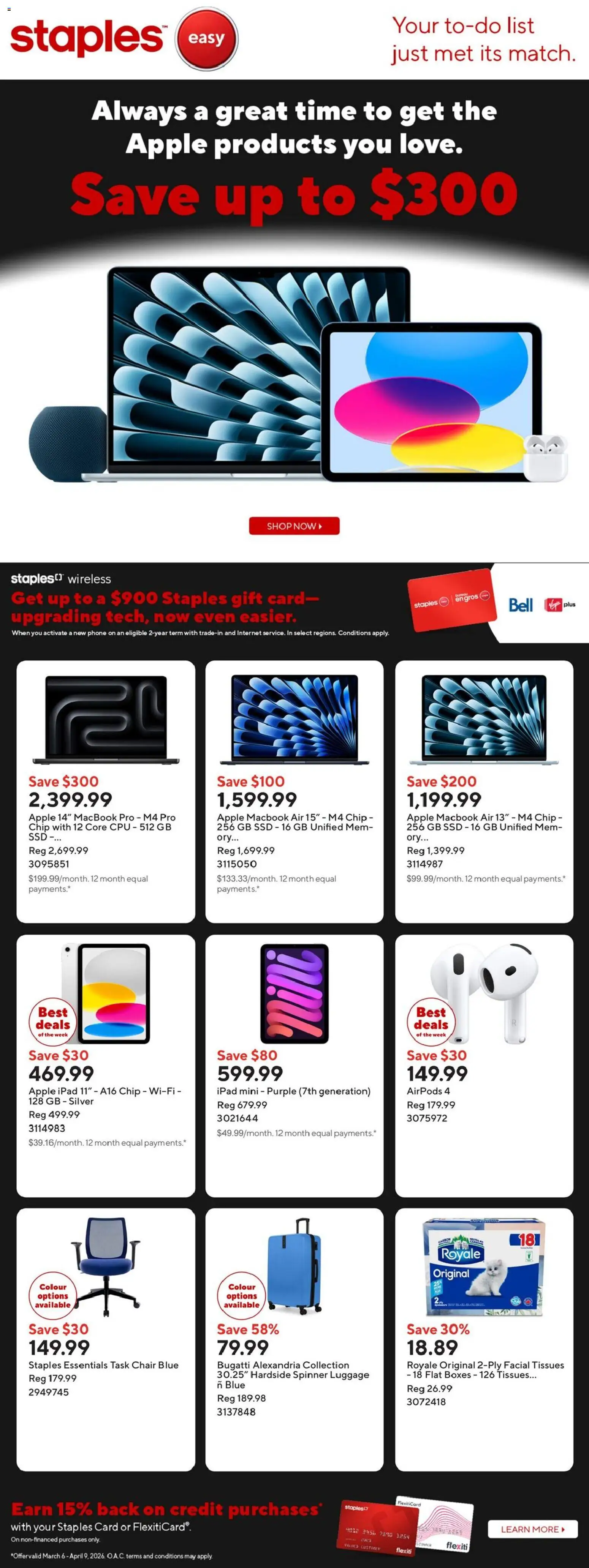Preview of leaflet Staples weekly flyer / circulaire from shop Staples is valid from Mar 13, 2026
