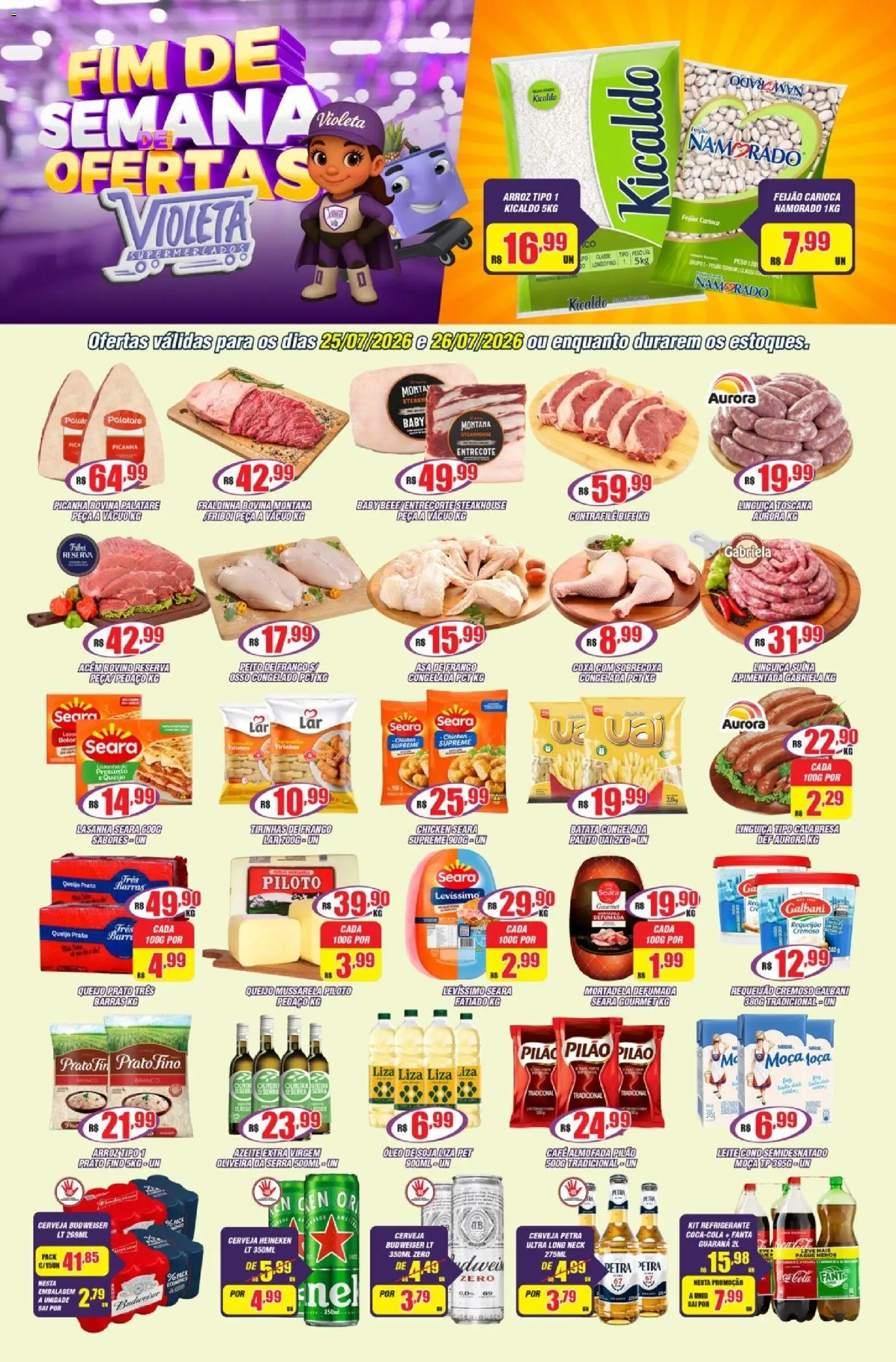 Pré-Visualização do folheto "Violeta Supermercados - Ofertas da semana" da loja Violeta Supermercados válido a partir de 25/07/2026