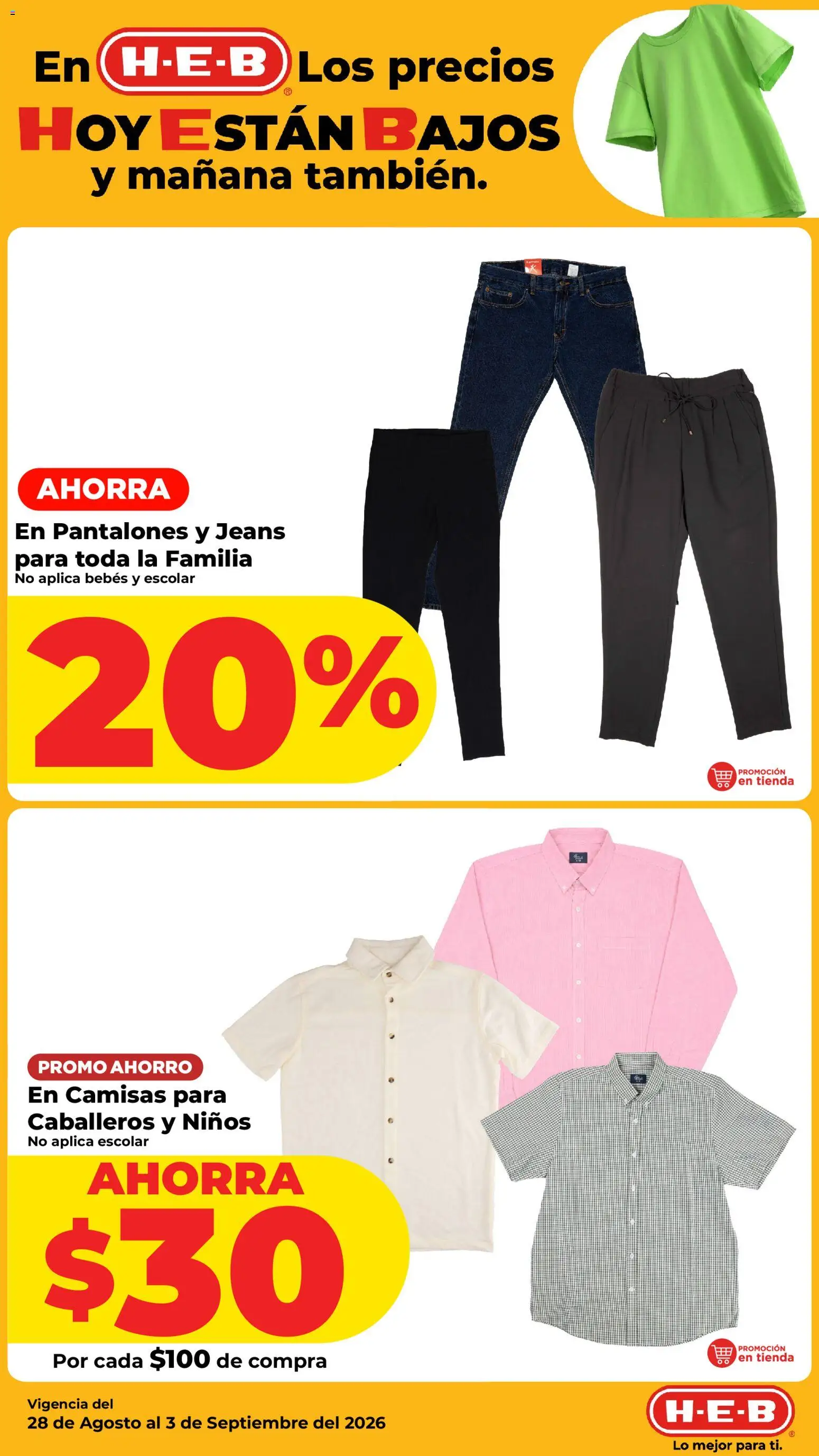 Vista previa las ofertas de la tienda H-E-B - H-E-B folleto desde el 28/08/2026 