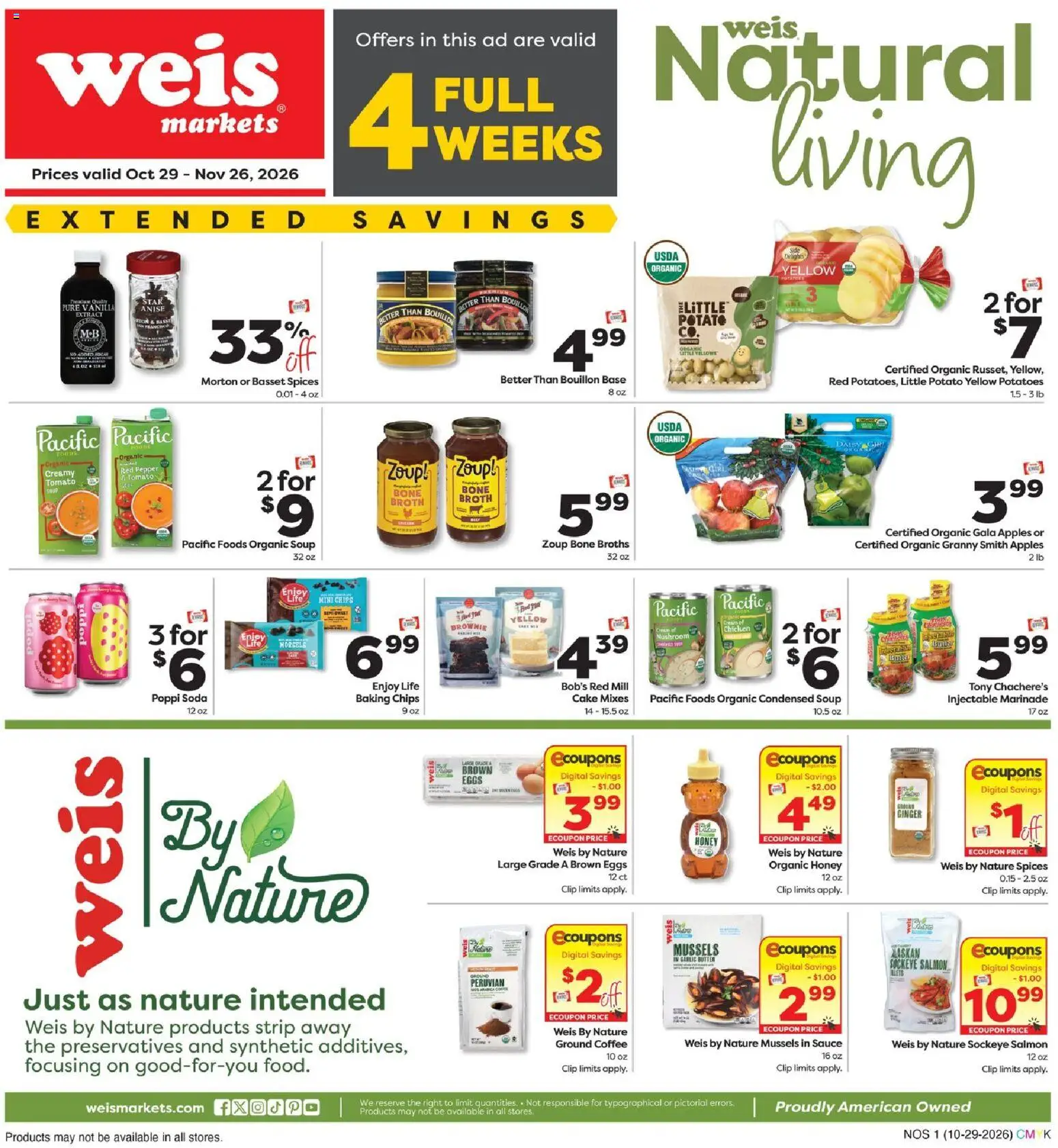 Ad Preview of Weis Weis Natural Living from 10/29/2026